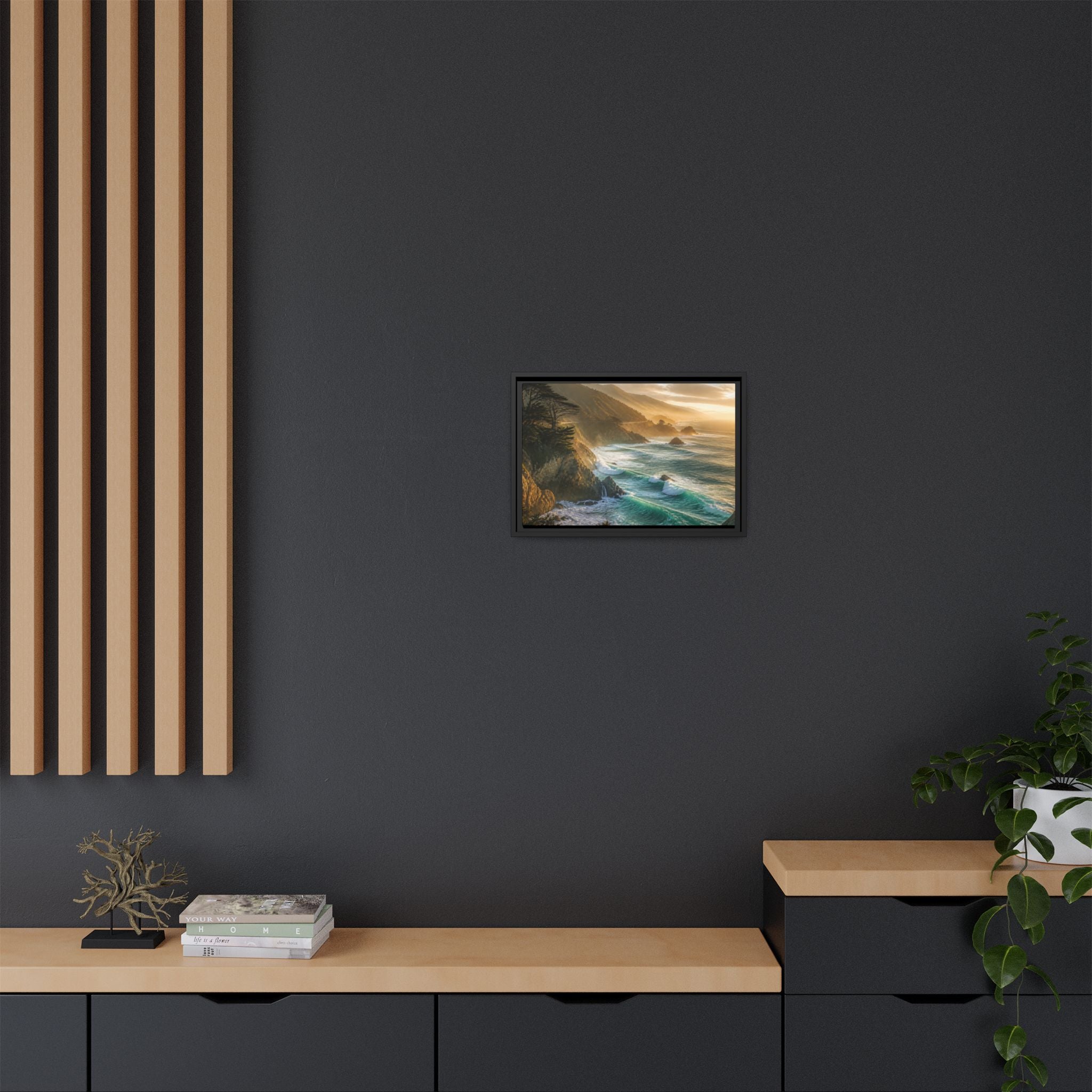 Big Sur Coastal Waves Canvas Wall Art Print Ready to Hang