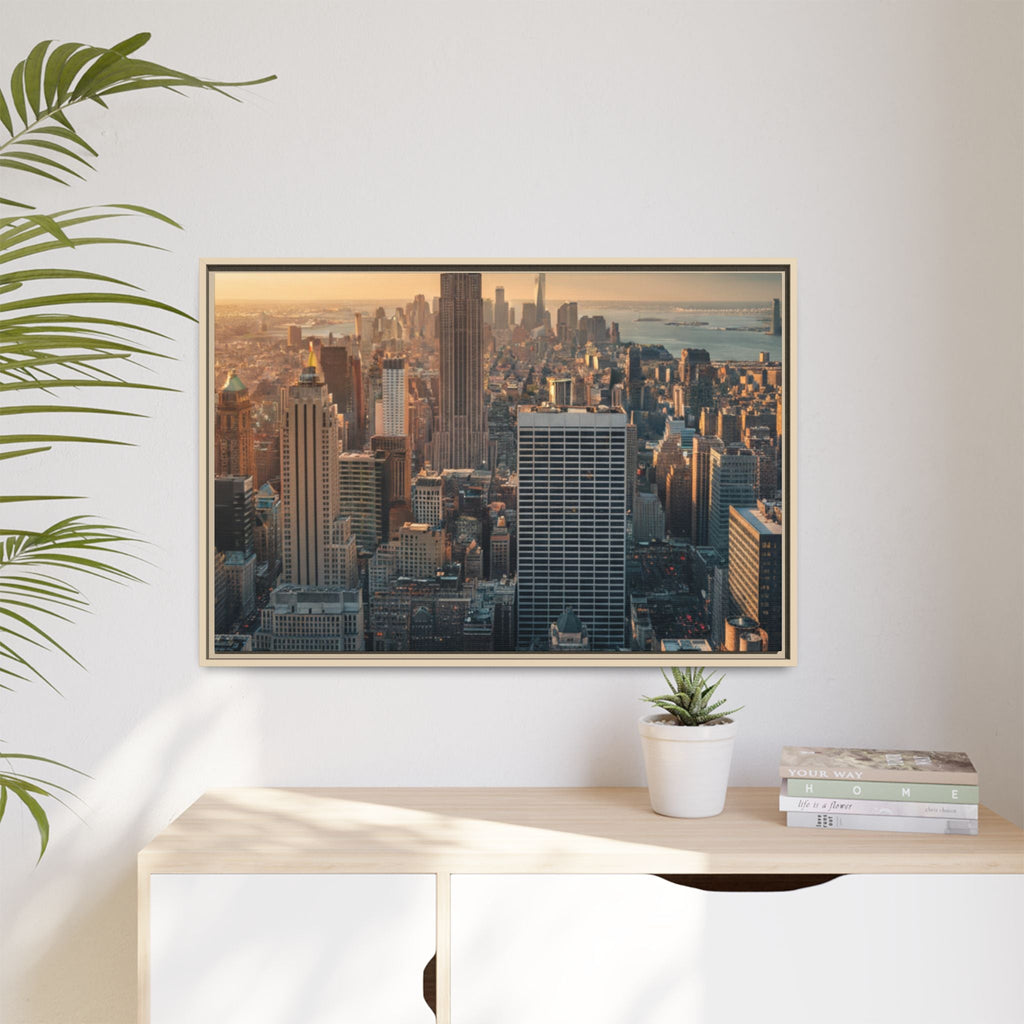 New York City Skyline at Sunset - Framed Art