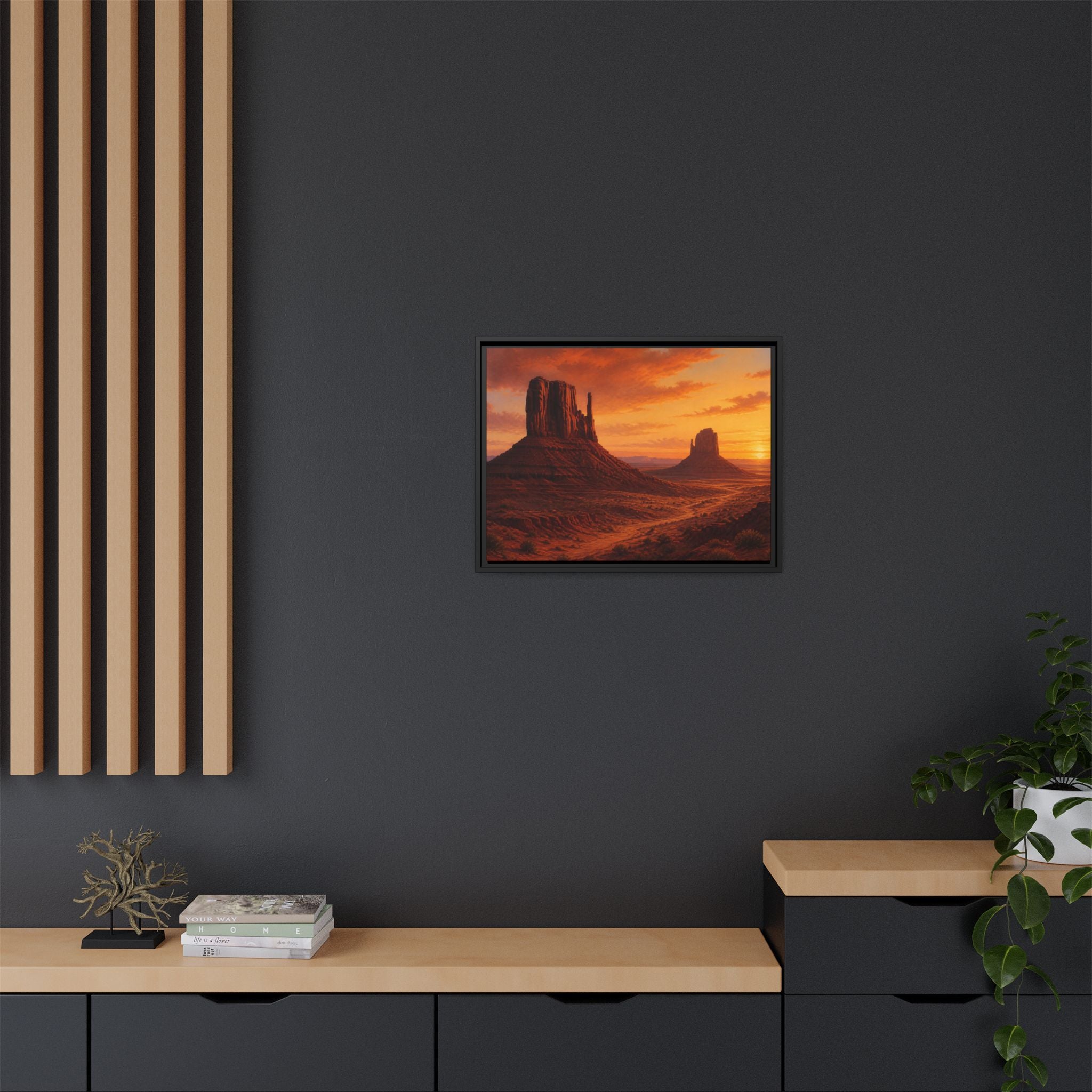 Monument Valley Sunset Canvas Wall Art Print Ready to Hang