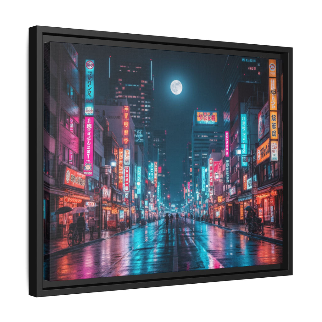 Japan Nightscape Canvas Framed Print - Stunning - Vibrant