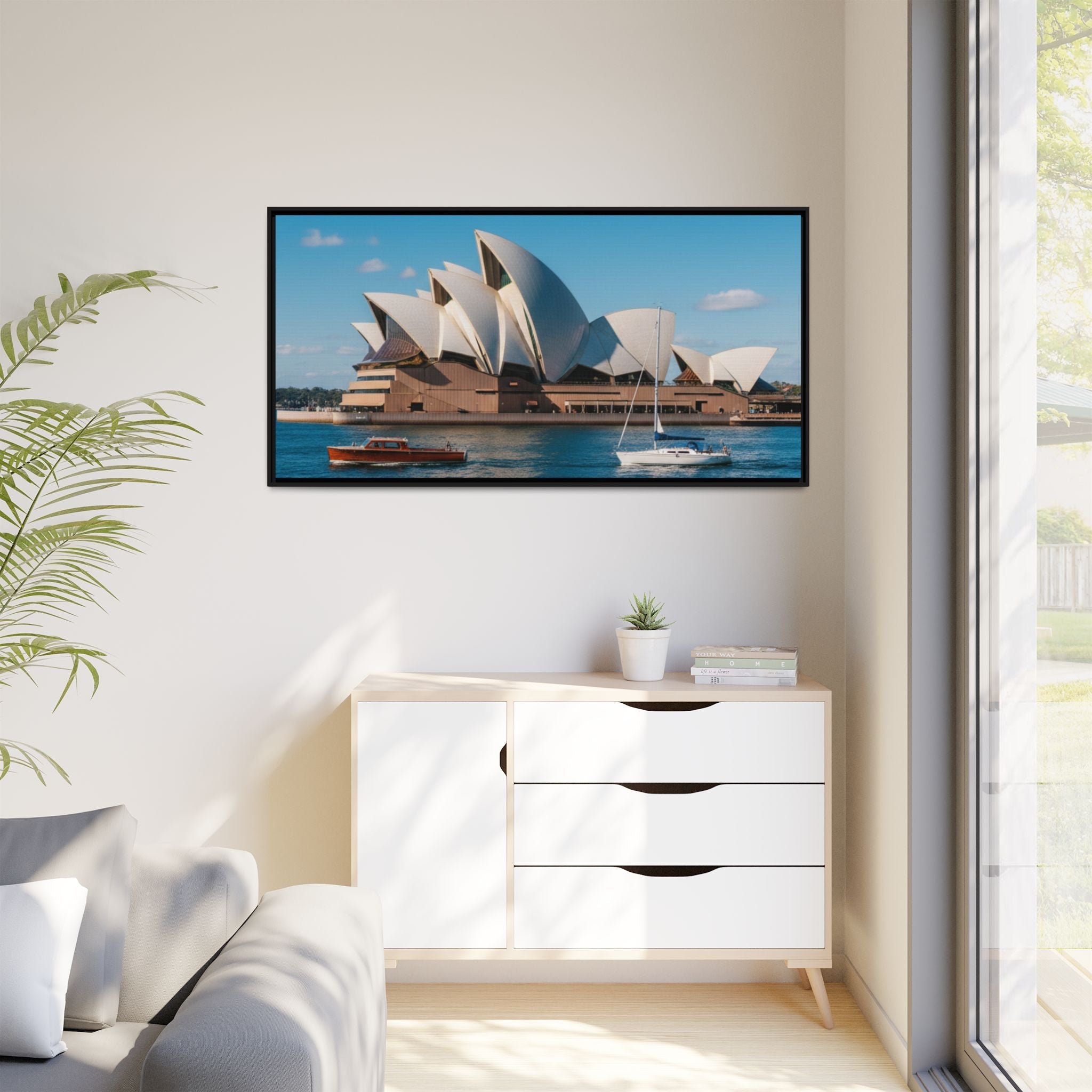 Australia Sydney Opera House Framed Canvas Print — Beautiful Picture