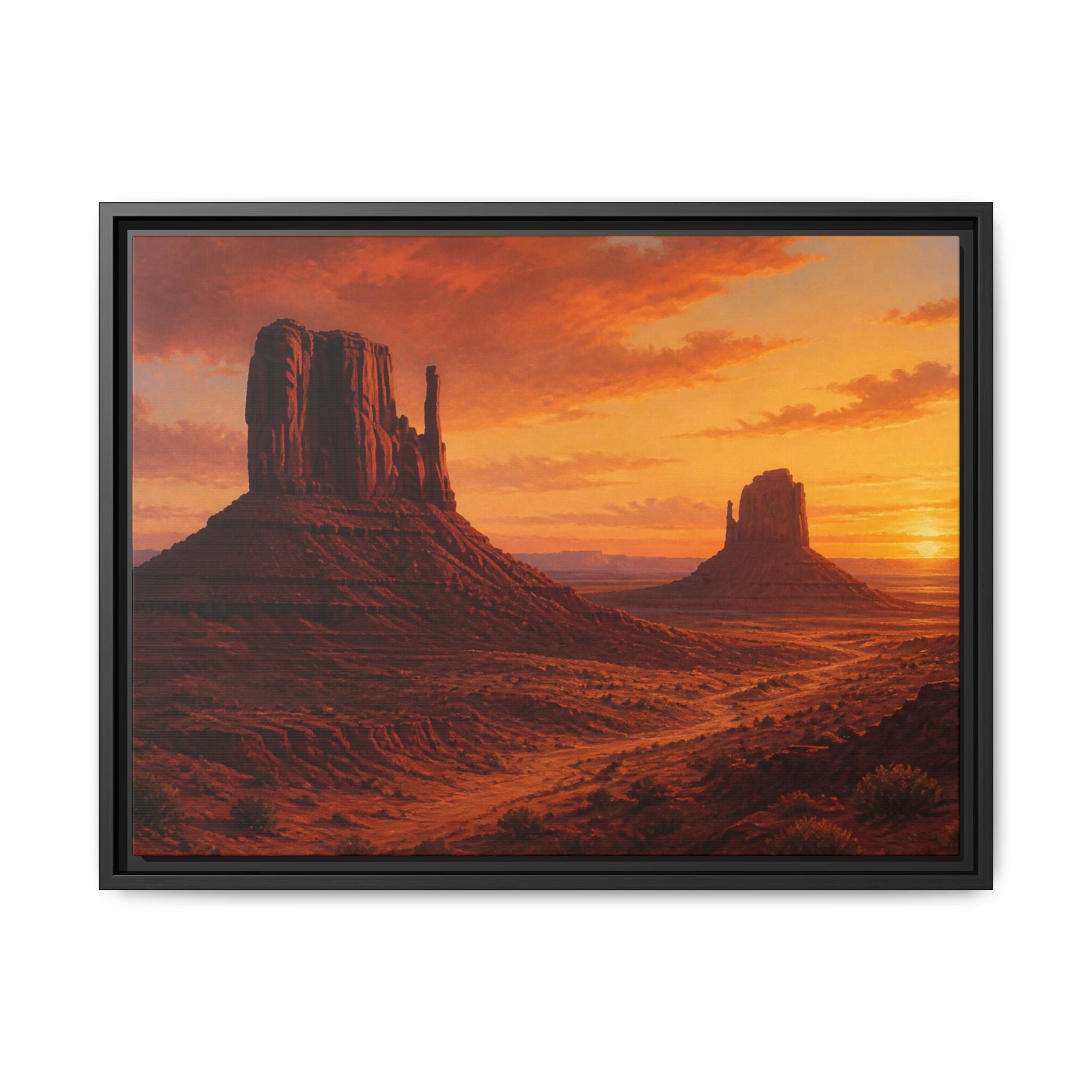 Monument Valley Sunset Canvas Wall Art Print Ready to Hang