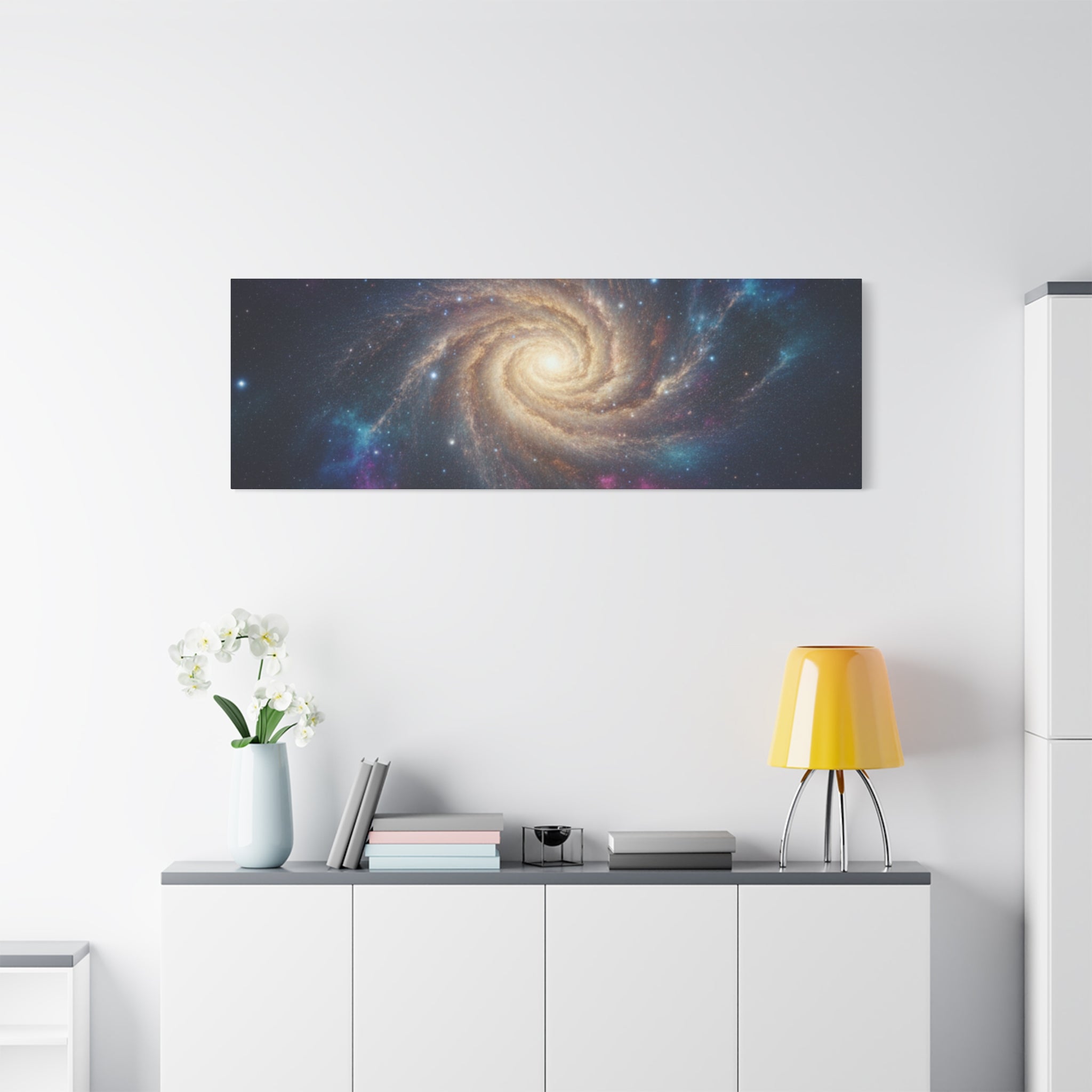 Spiral Galaxy Matte Canvas Wall Art – Stretched Space Nebula Print