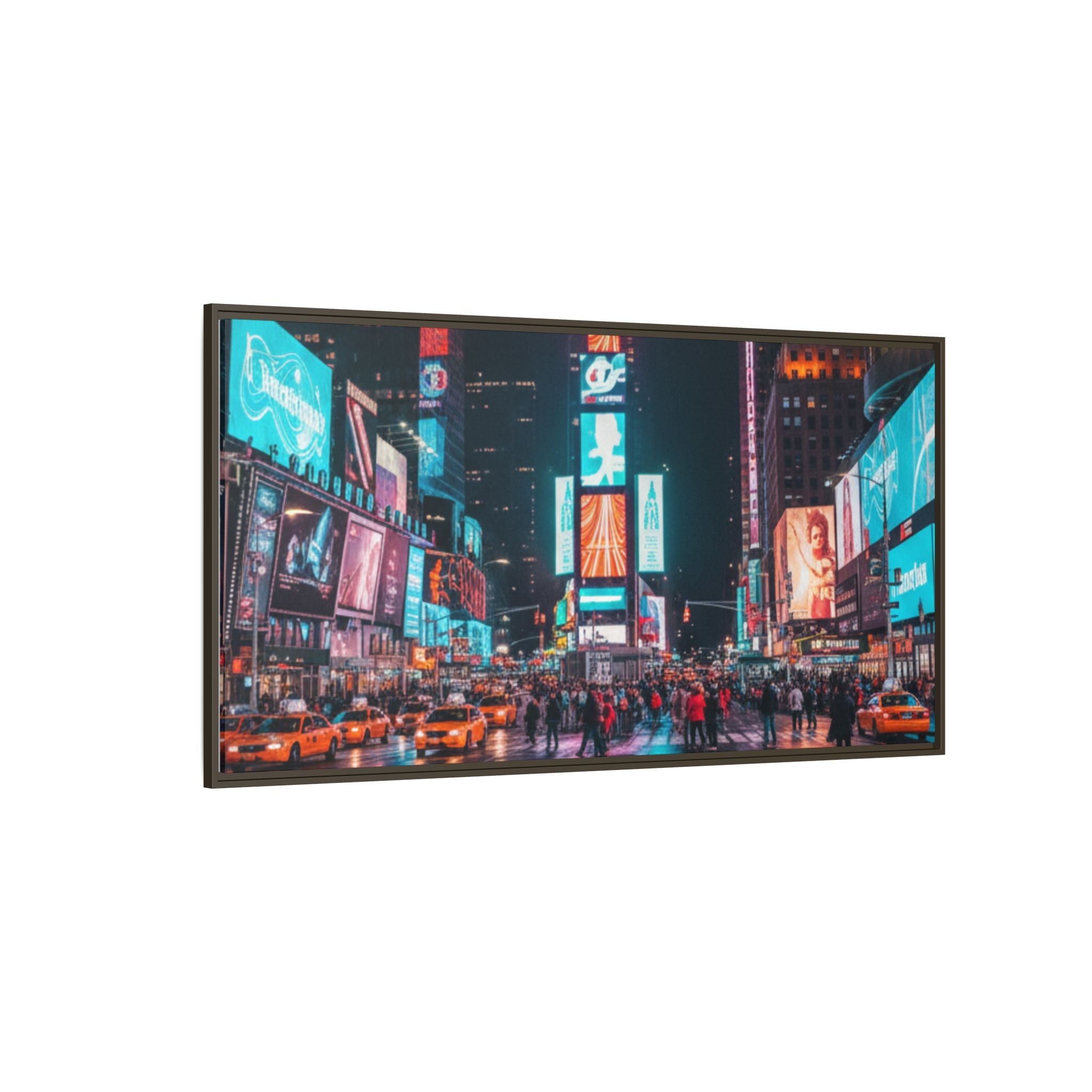 New york / Japan Nightskape Cityskape Framed Canvas Art - Stunning