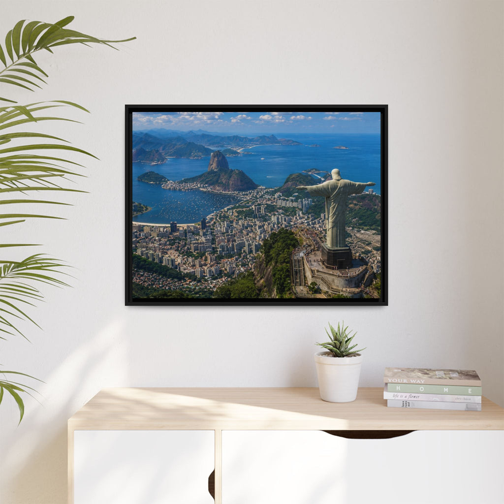 Rio de Janeiro Matte Canvas Print — Framed Wall Art of Christ the Redeemer & Sugarloaf Bay