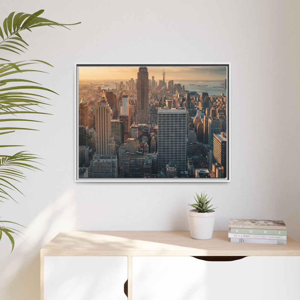 New York City Skyline at Sunset - Framed Art