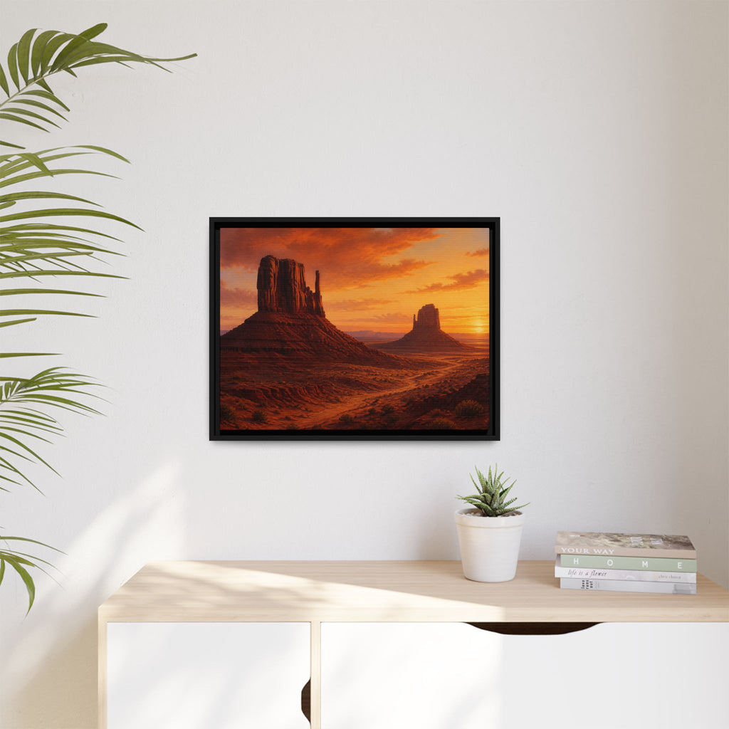 Monument Valley Sunset Canvas Wall Art Print Ready to Hang