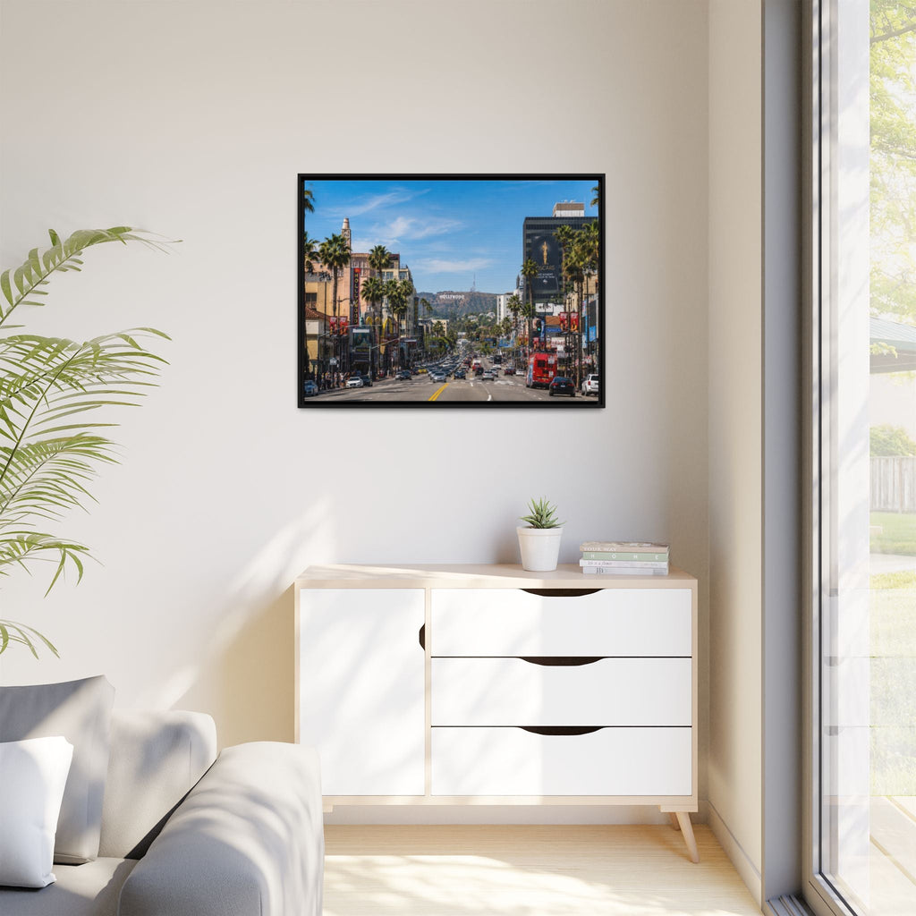 Hollywood Boulevard Matte Canvas Print — Framed Wall Art
