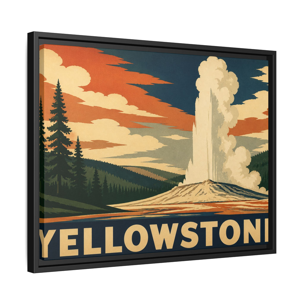 Yellowstone Vintage Travel Poster Canvas Wall Art Print Ready to Hang
