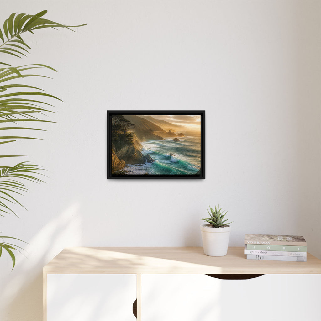 Big Sur Coastal Waves Canvas Wall Art Print Ready to Hang
