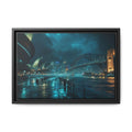 Sydney Harbor Night Canvas Wall Art Print Ready to Hang