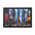 Times Square New York Matte Canvas Framed Wall Art — Vibrant Cityscape Photography