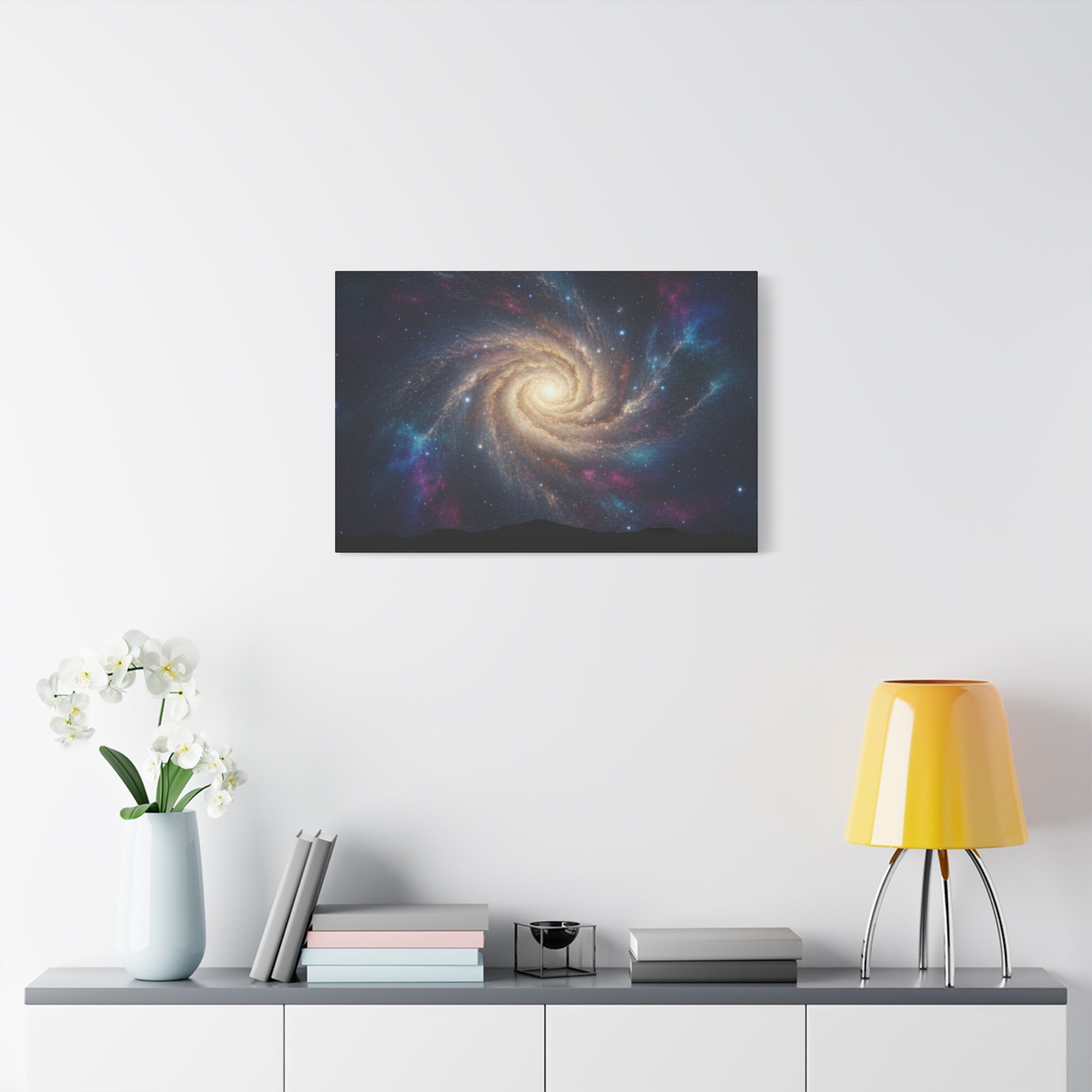 Spiral Galaxy Matte Canvas Wall Art – Stretched Space Nebula Print