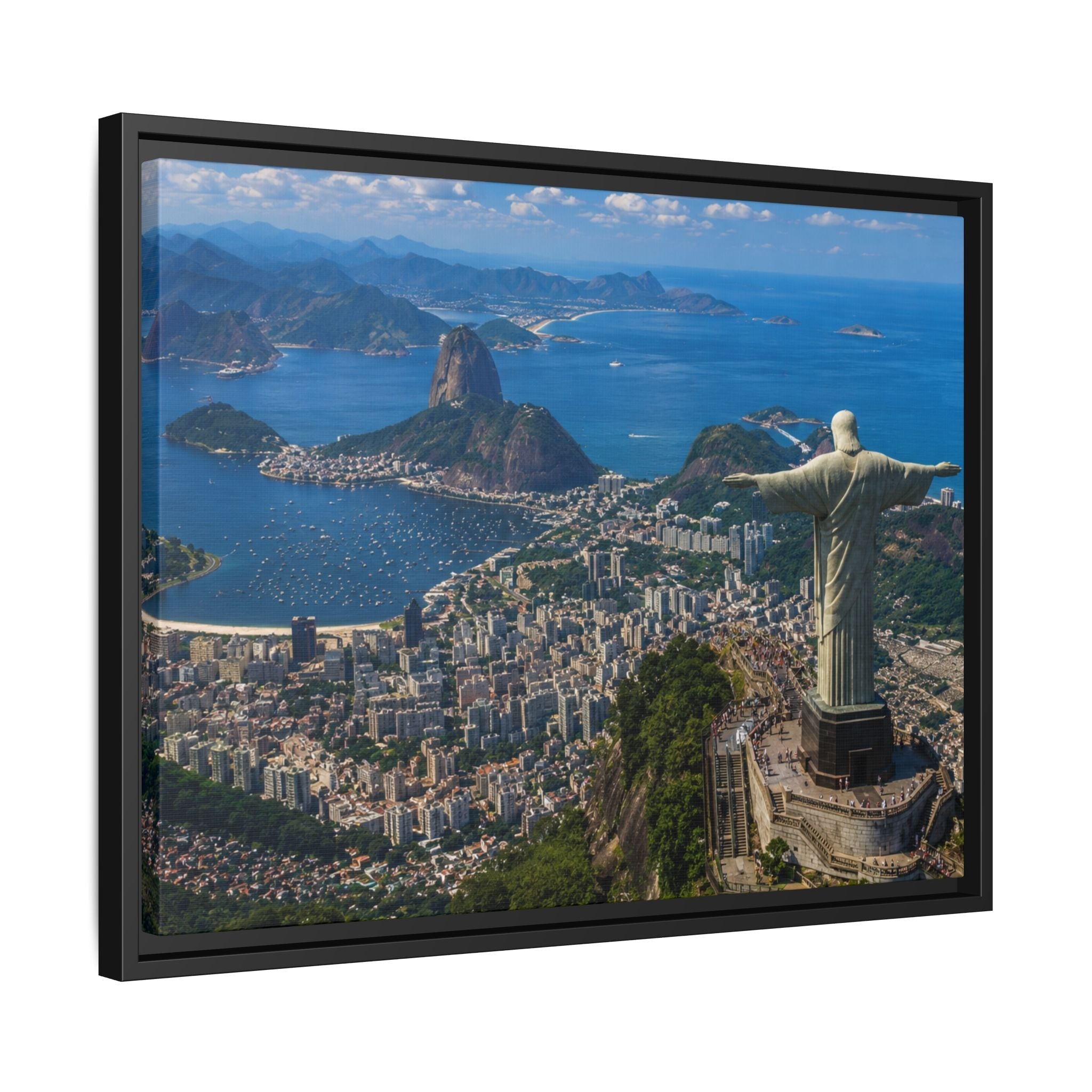 Rio de Janeiro Matte Canvas Print — Framed Wall Art of Christ the Redeemer & Sugarloaf Bay