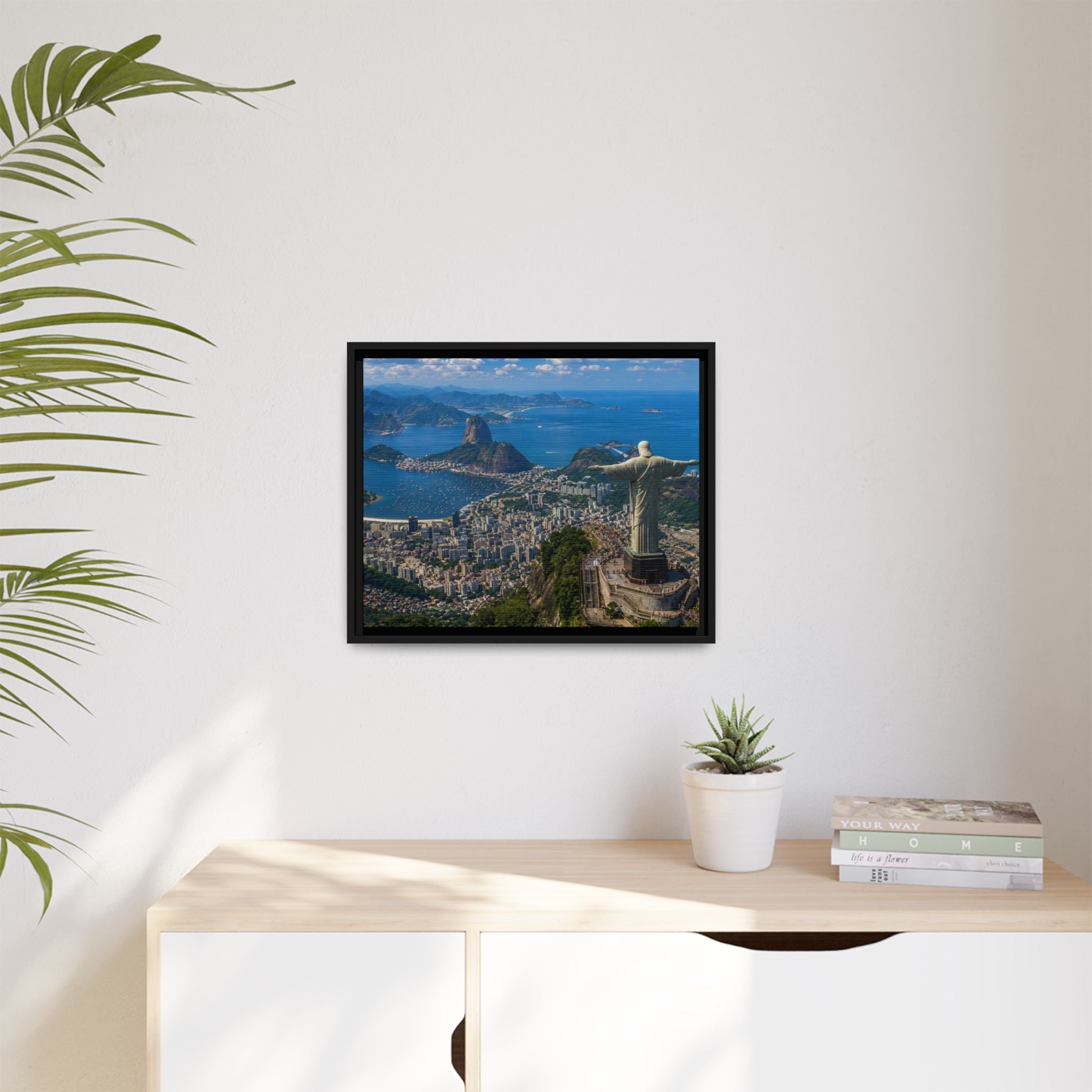 Rio de Janeiro Matte Canvas Print — Framed Wall Art of Christ the Redeemer & Sugarloaf Bay