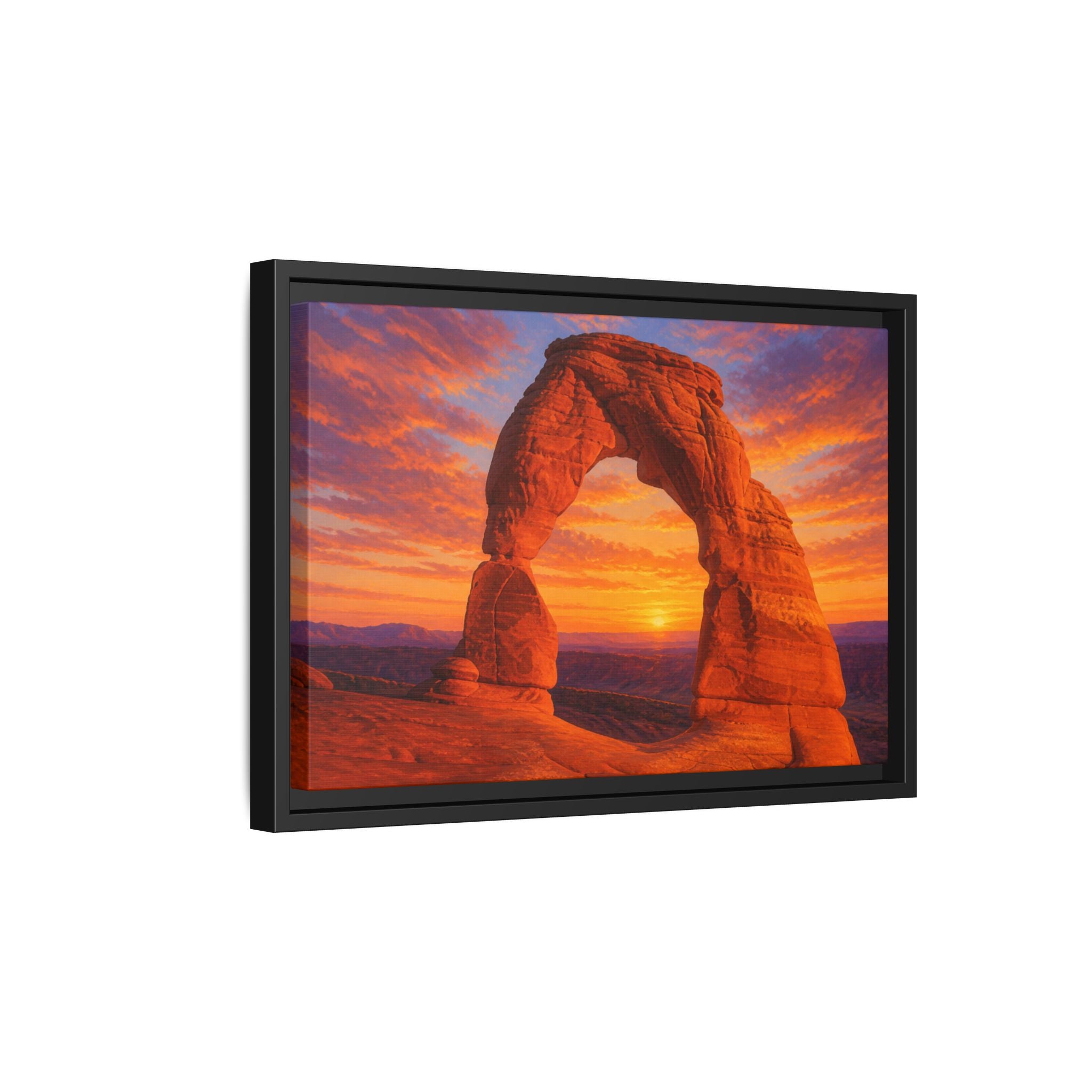 Delicate Arch Sunset Canvas Wall Art Print Ready to Hang