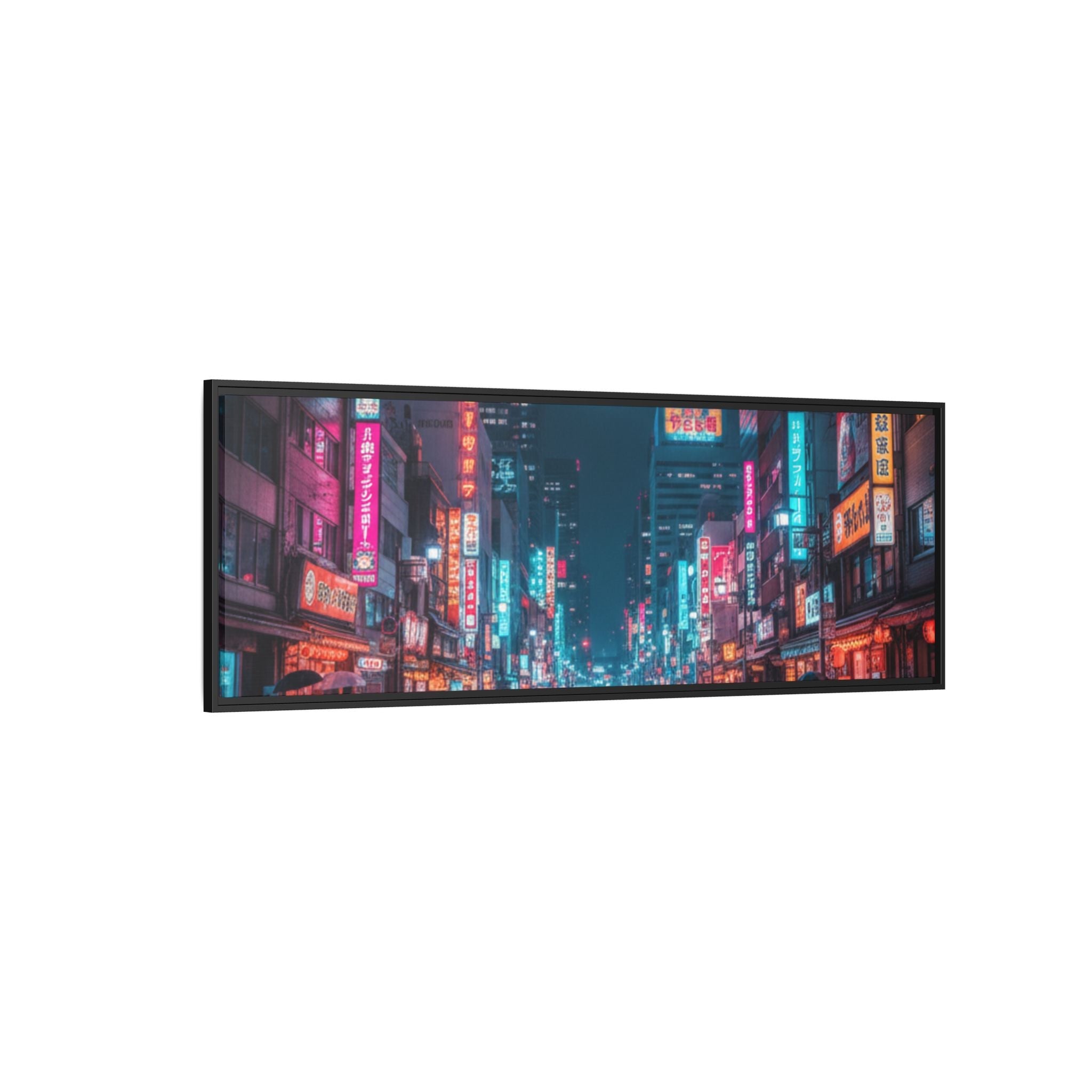 Japan Nightscape Canvas Framed Print - Stunning - Vibrant