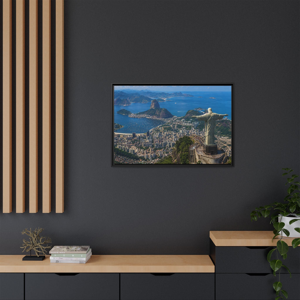 Rio de Janeiro Matte Canvas Print — Framed Wall Art of Christ the Redeemer & Sugarloaf Bay
