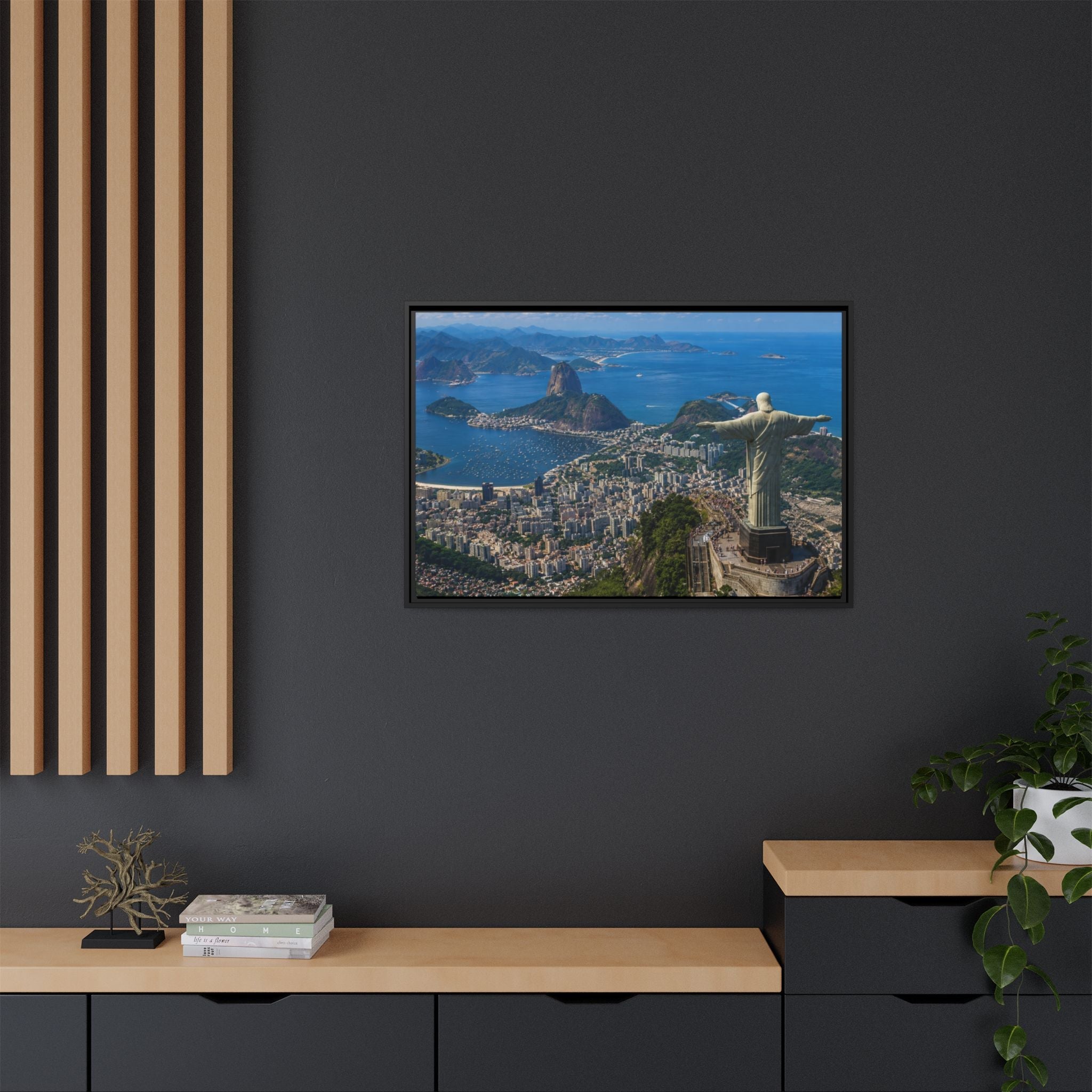 Rio de Janeiro Matte Canvas Print — Framed Wall Art of Christ the Redeemer & Sugarloaf Bay