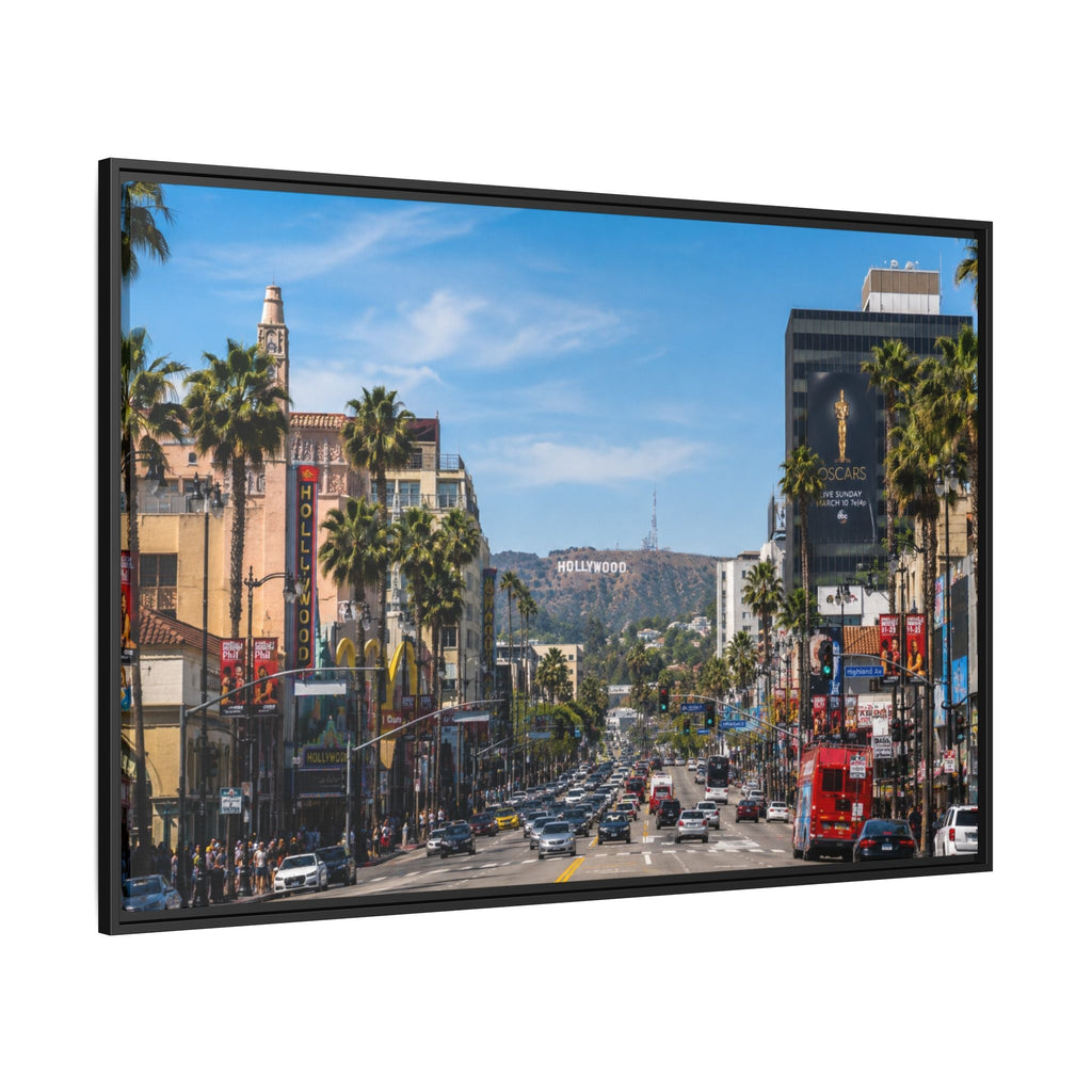 Hollywood Boulevard Matte Canvas Print — Framed Wall Art