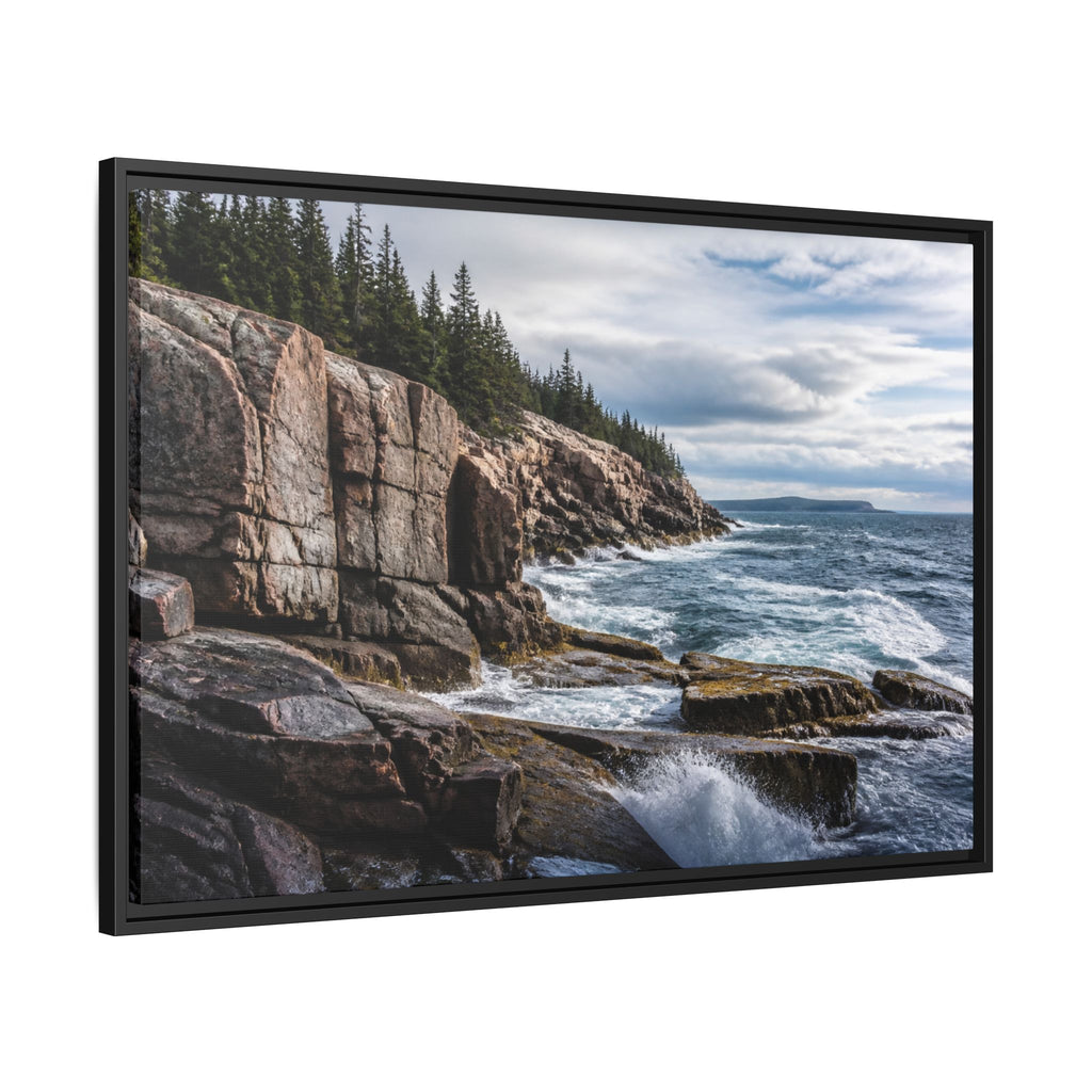Acadia Shore Waves Canvas Wall Art Print Ready to Hang