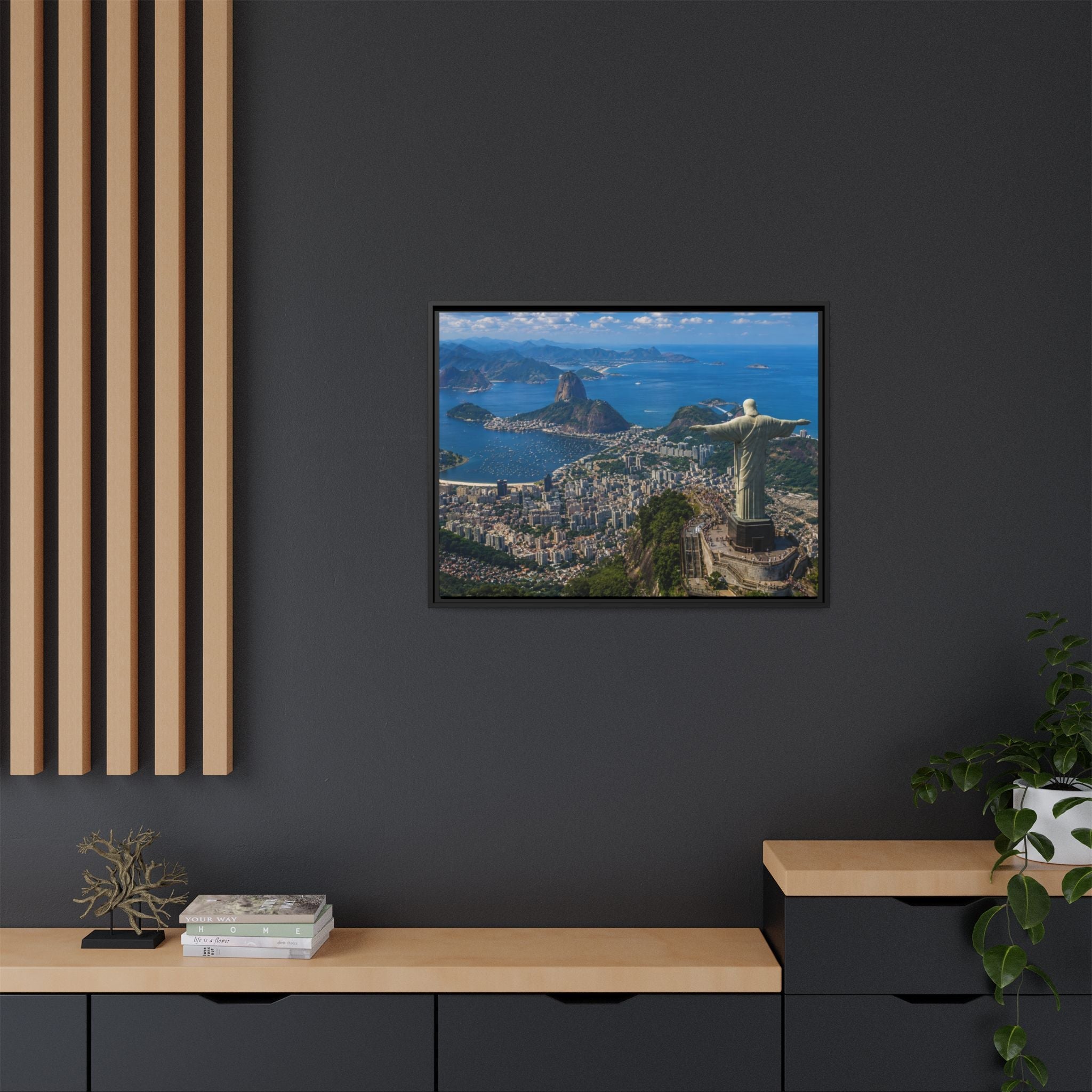 Rio de Janeiro Matte Canvas Print — Framed Wall Art of Christ the Redeemer & Sugarloaf Bay