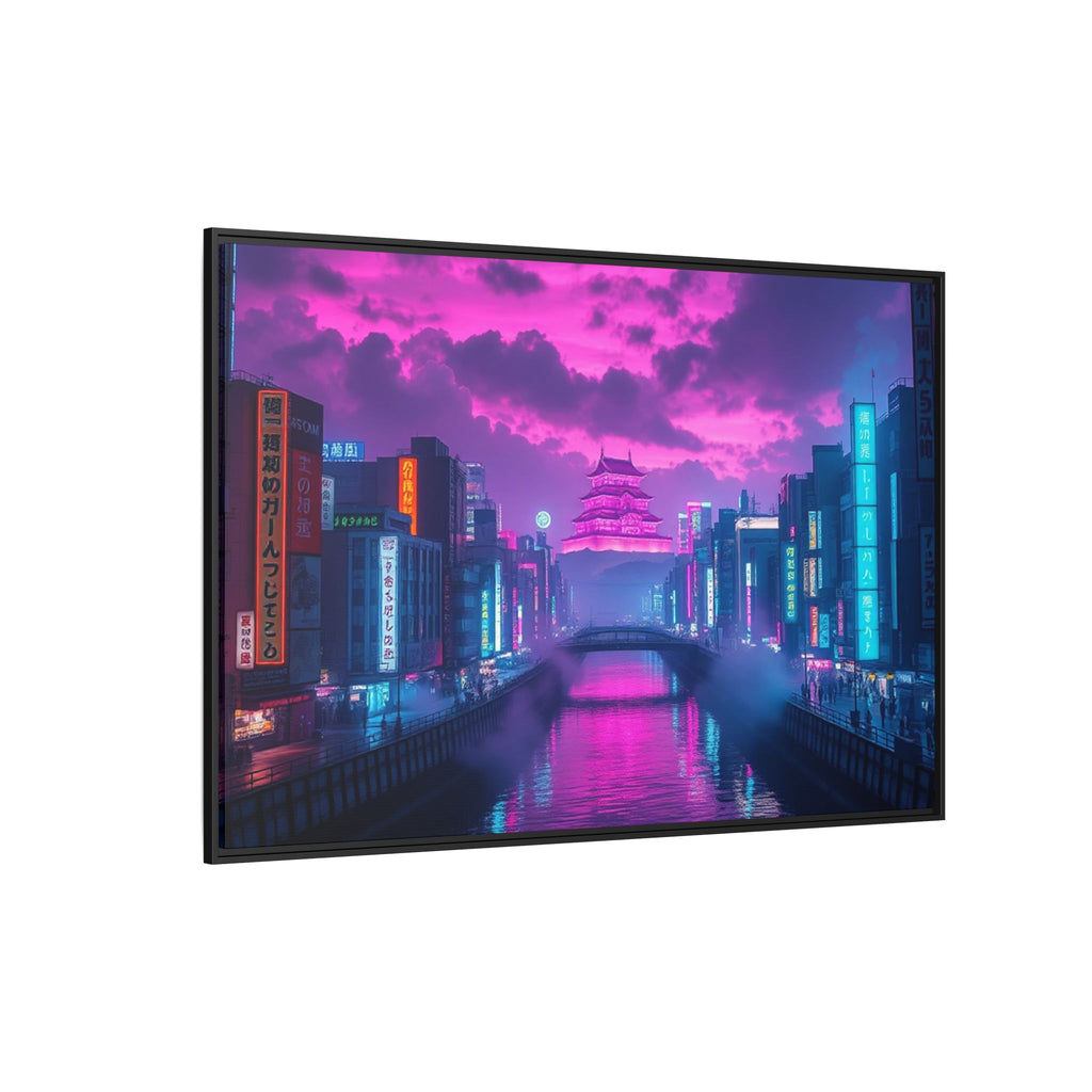Osaka Neon Night Canvas Wall Art Print Ready to Hang