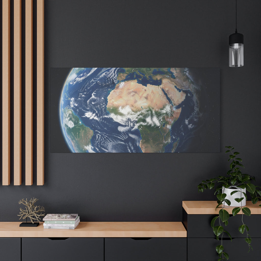 Earth from Space Stunning Image — Planet Globe Wall Art, Africa View