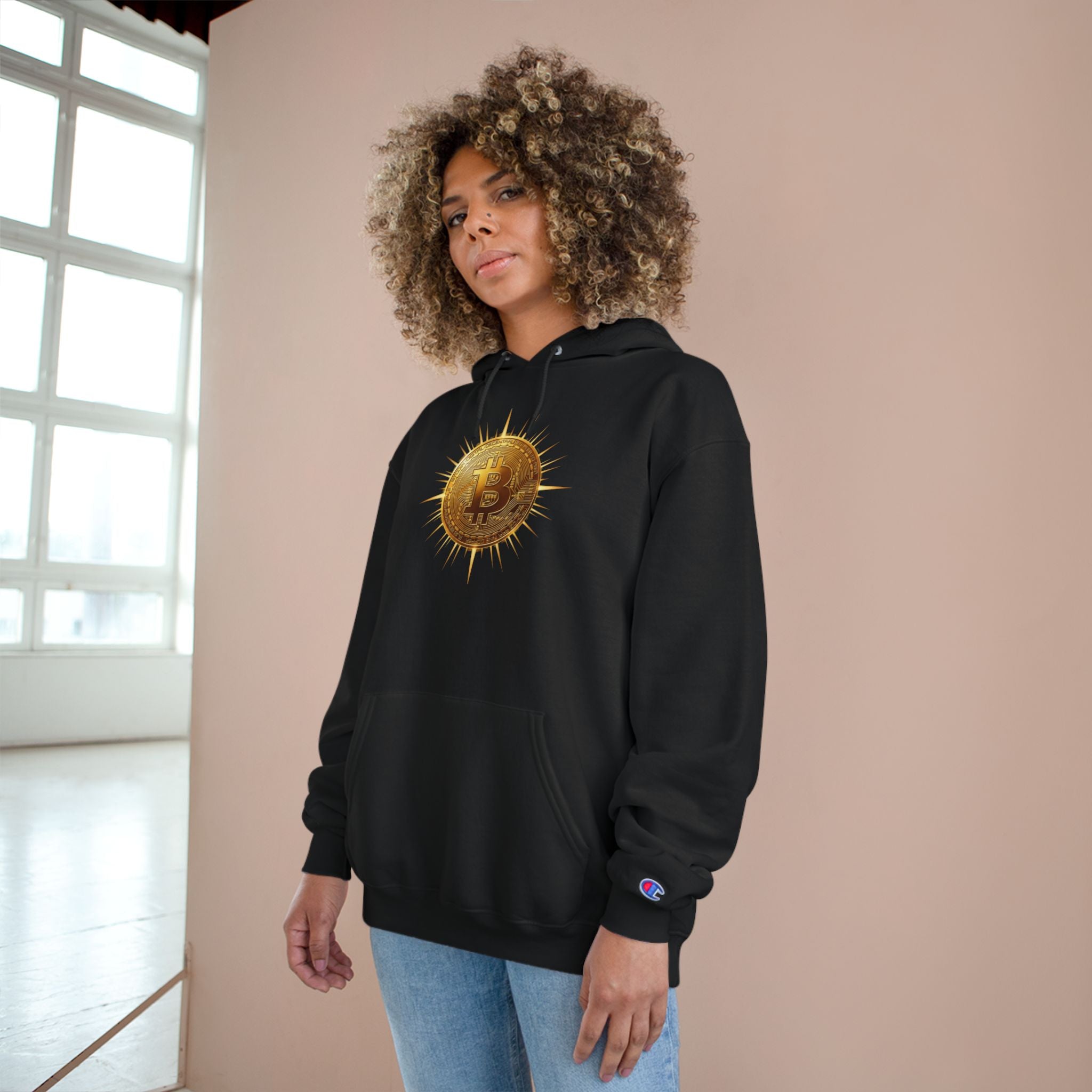 Bitcoin Hoodie — Golden Crypto Logo Sweatshirt