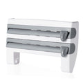 Creative Kitchen Storage Roll Dispenser Cling Film Tin Foil Holder Rack 4 in 1 Wall Mount Towel Roll Holder Hanger Organizer