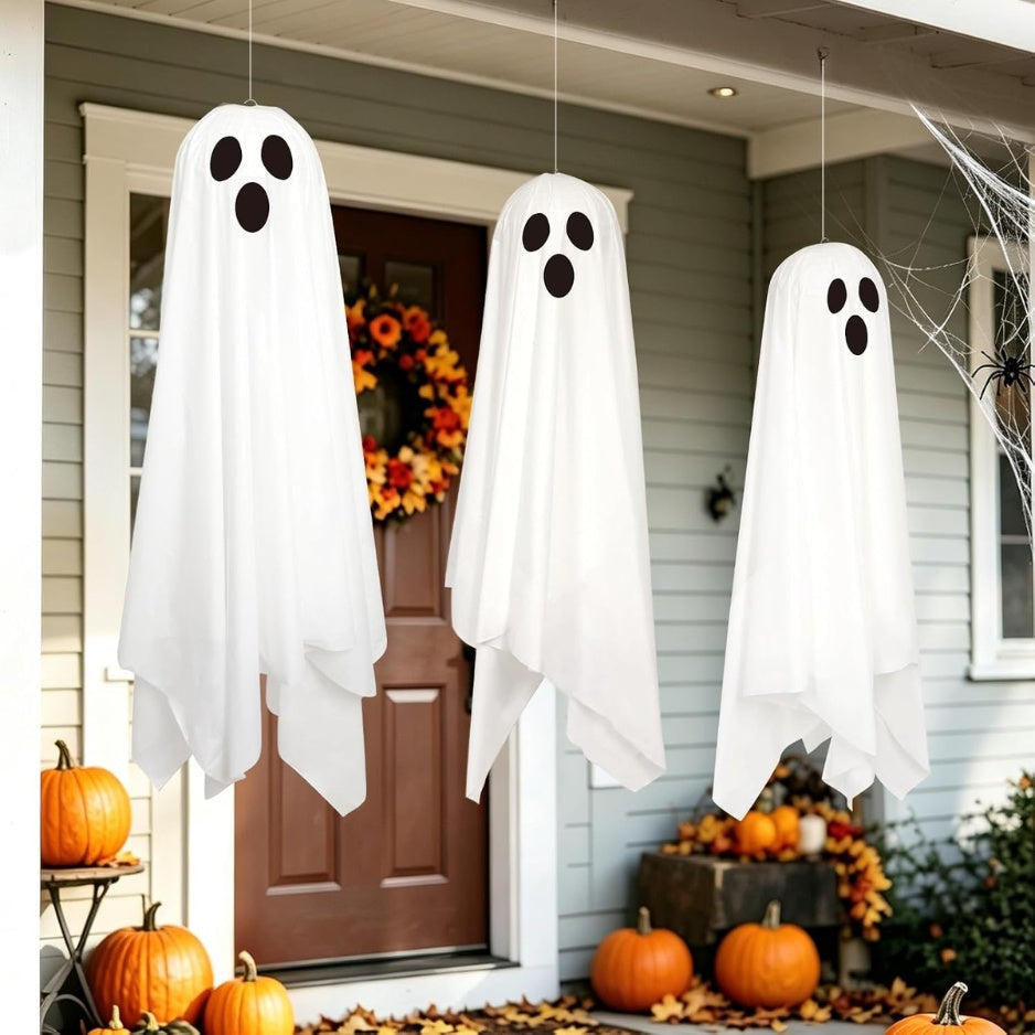 Halloween Decor, 3 Pack Light Up Halloween Hanging Ghosts Decor