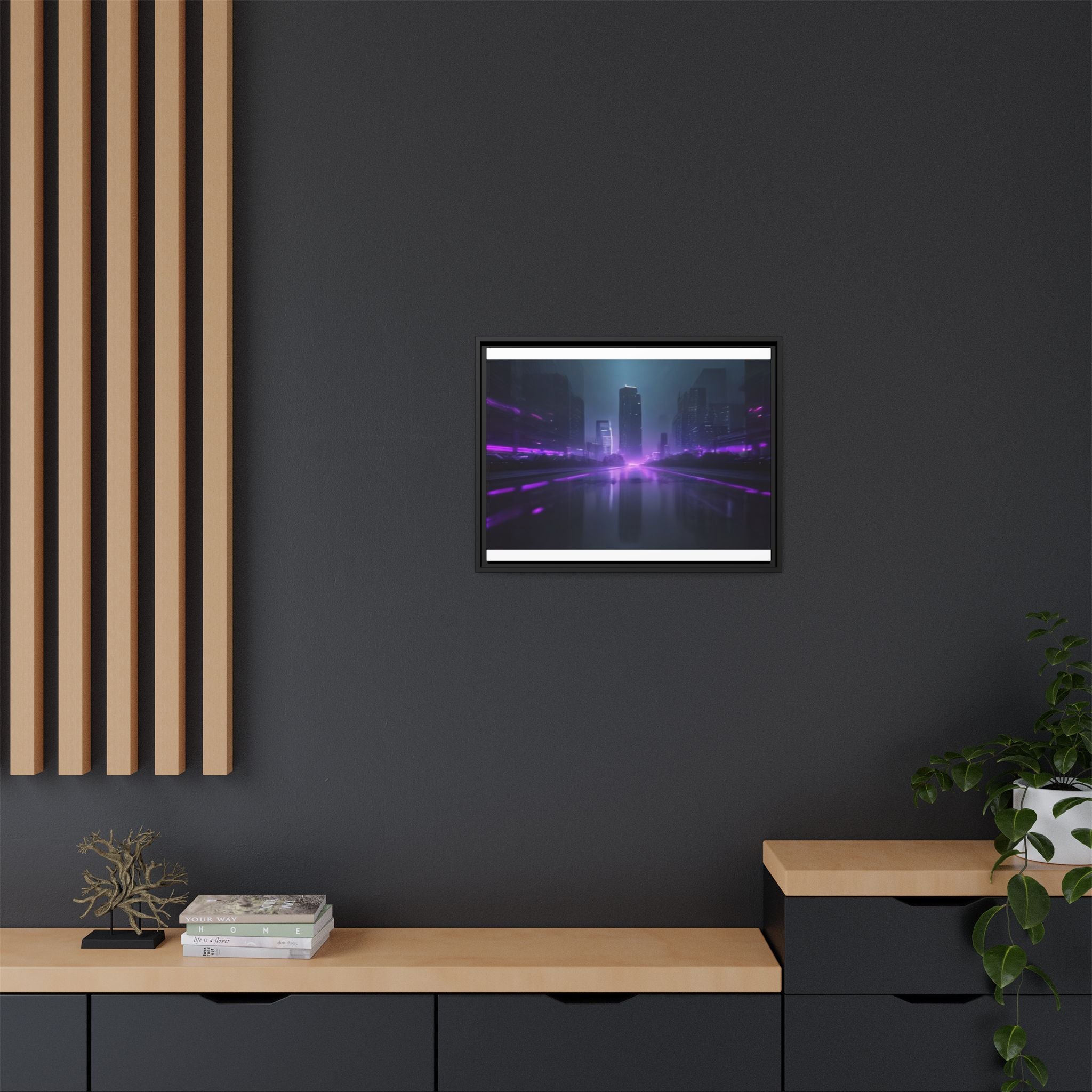 Los Angeles Night Canvas Wall Art Print Ready to Hang