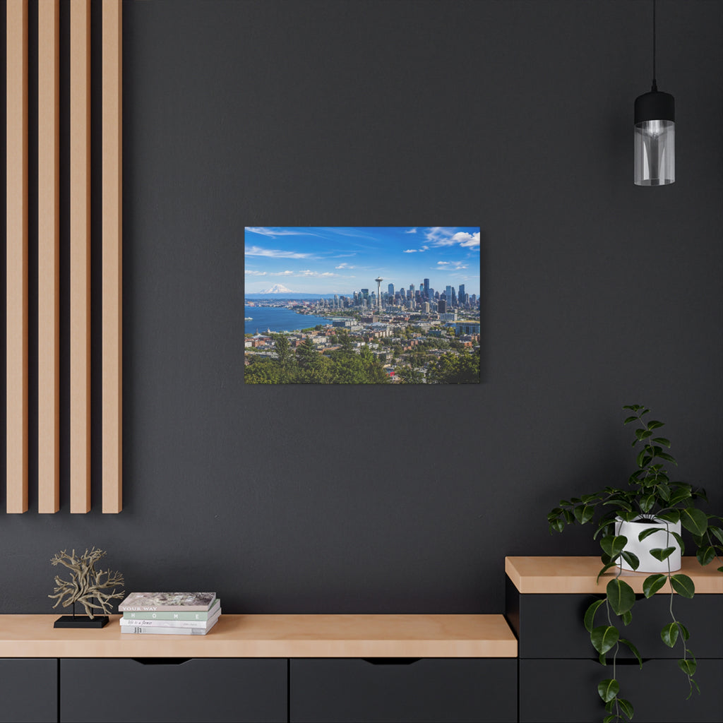 Seattle Skyline Matte Canvas Print — Space Needle - Stunning