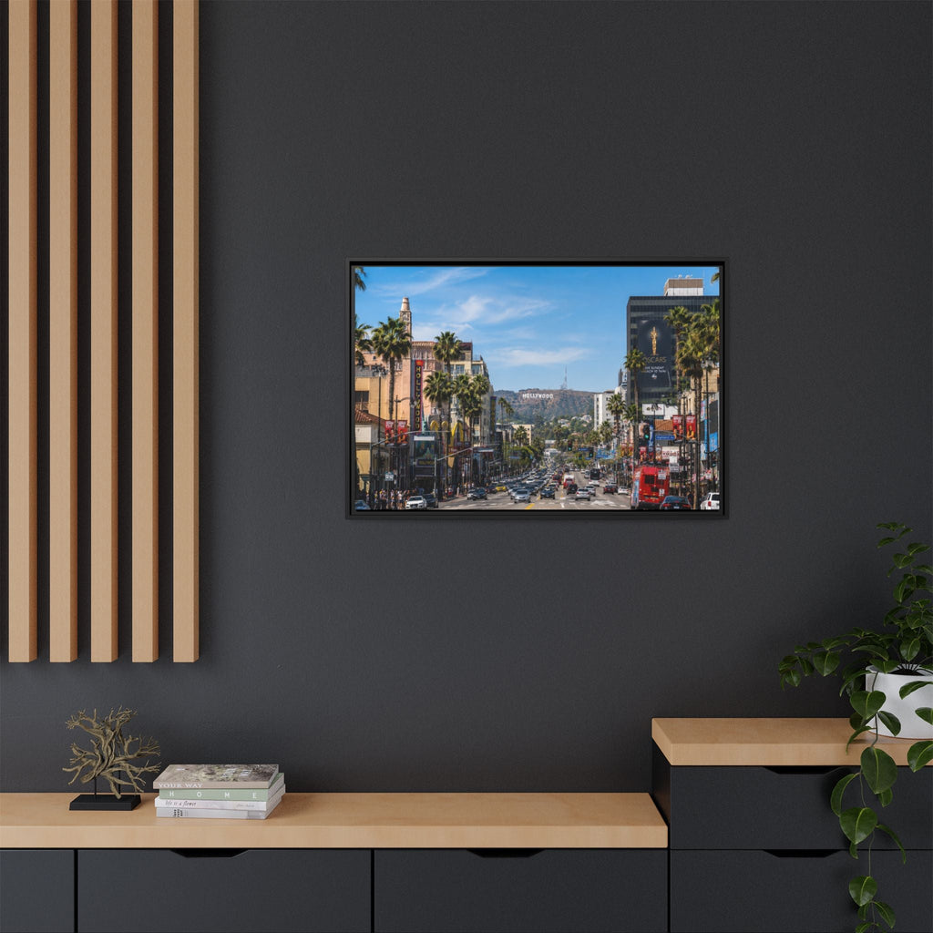 Hollywood Boulevard Matte Canvas Print — Framed Wall Art