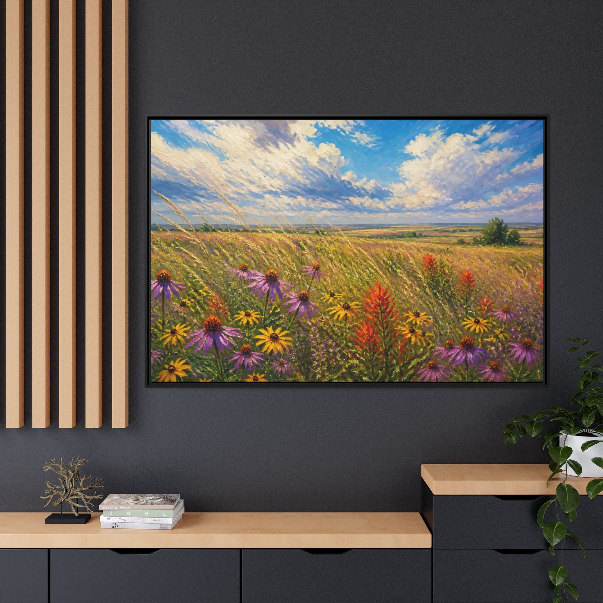 Prairie Bloom Canvas Wall Art Print Ready to Hang