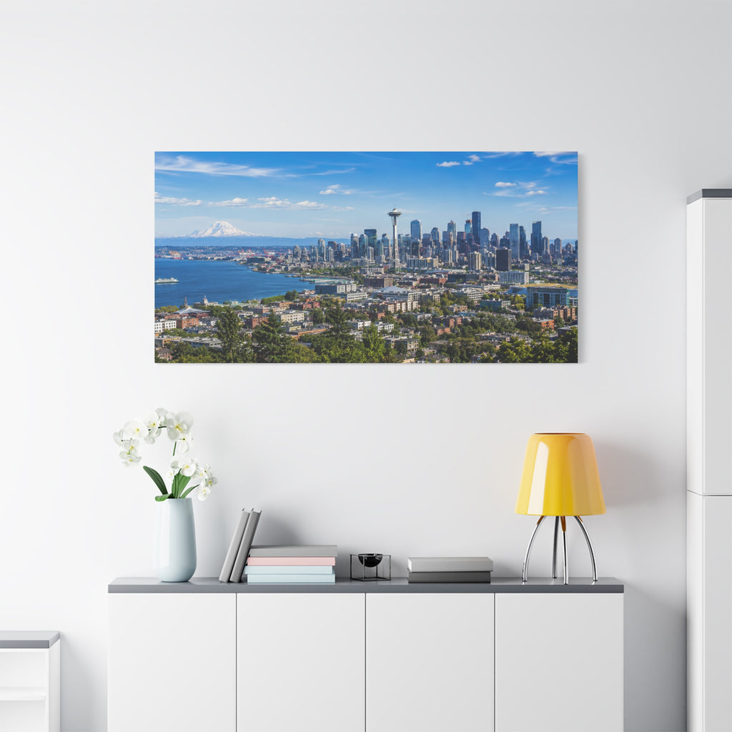 Seattle Skyline Matte Canvas Print — Space Needle - Stunning
