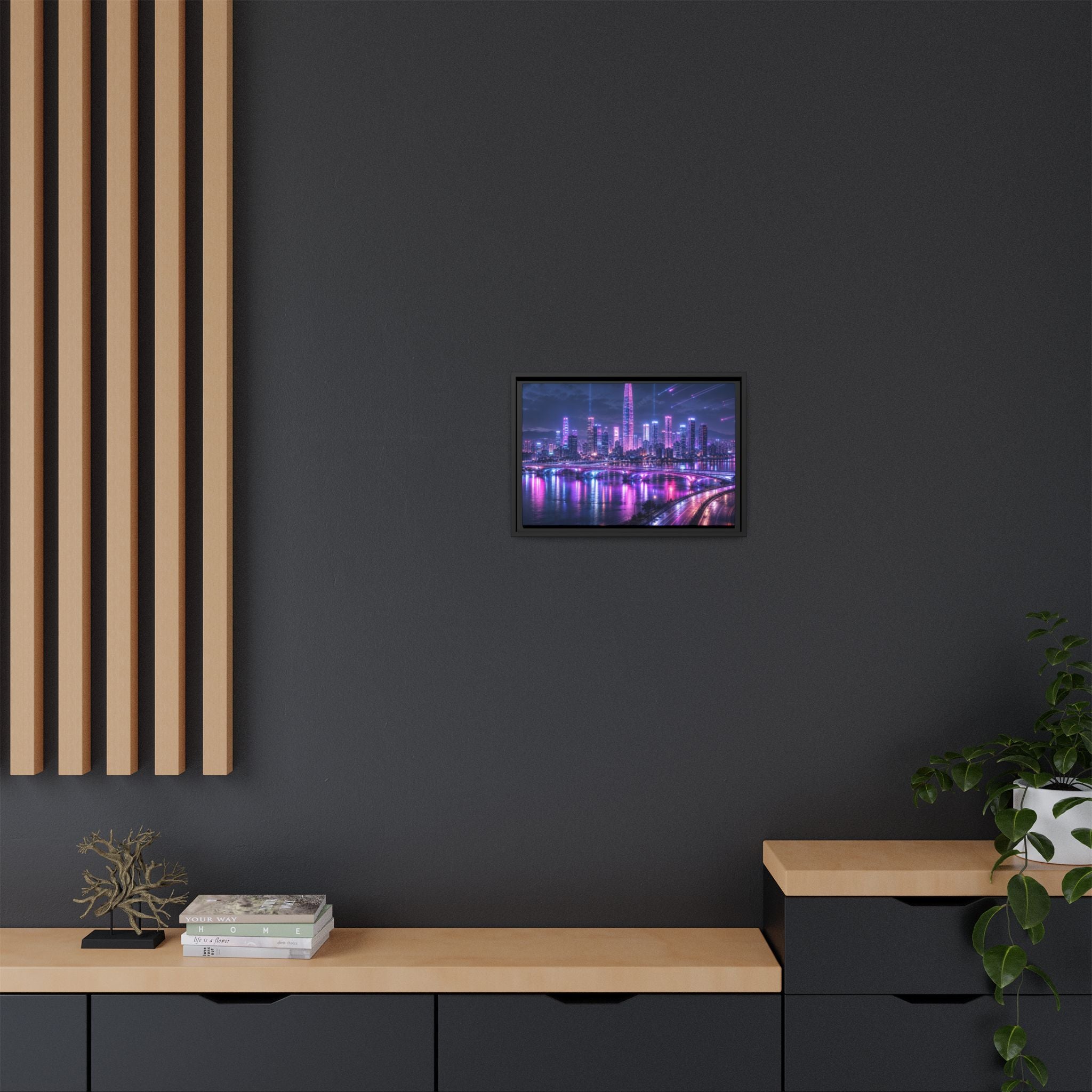 Seoul Night Skyline Canvas Wall Art Print Ready to Hang