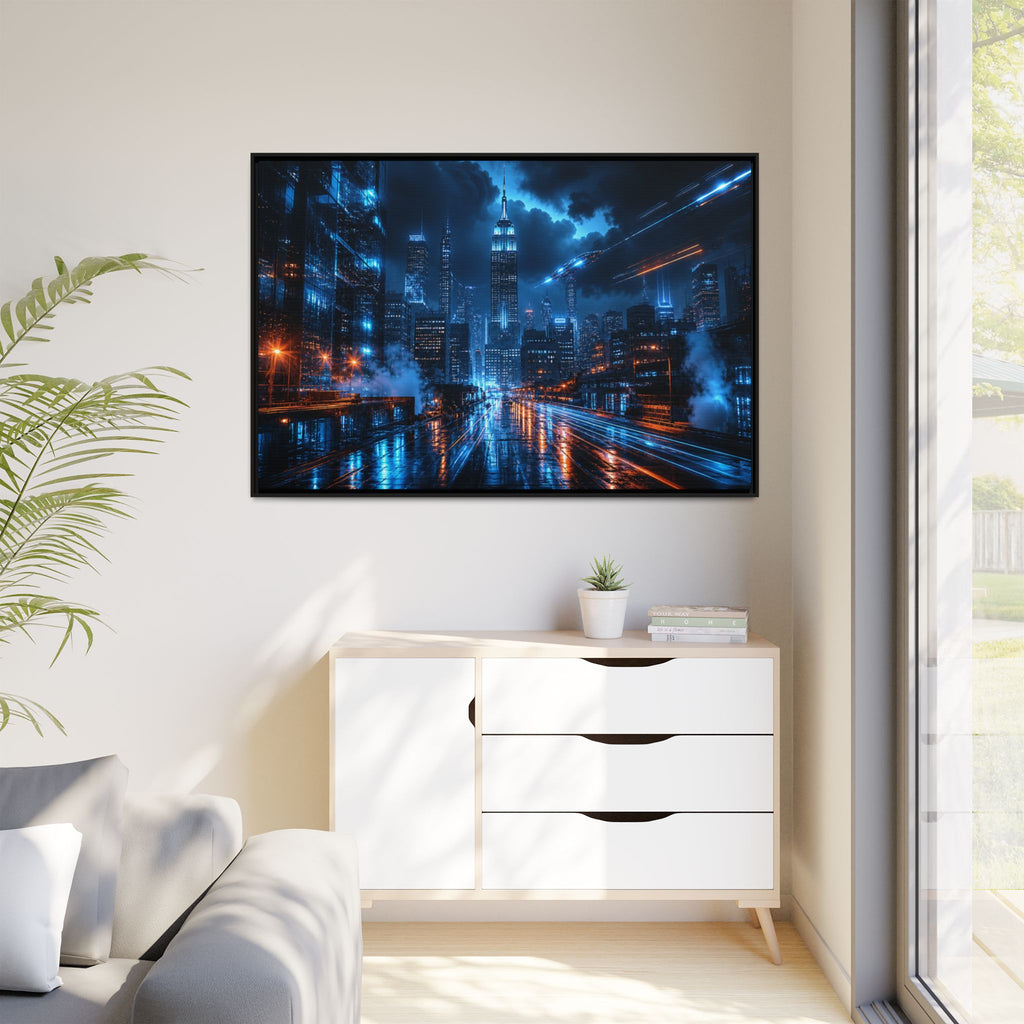 New York City Night Canvas Wall Art Print Ready to Hang