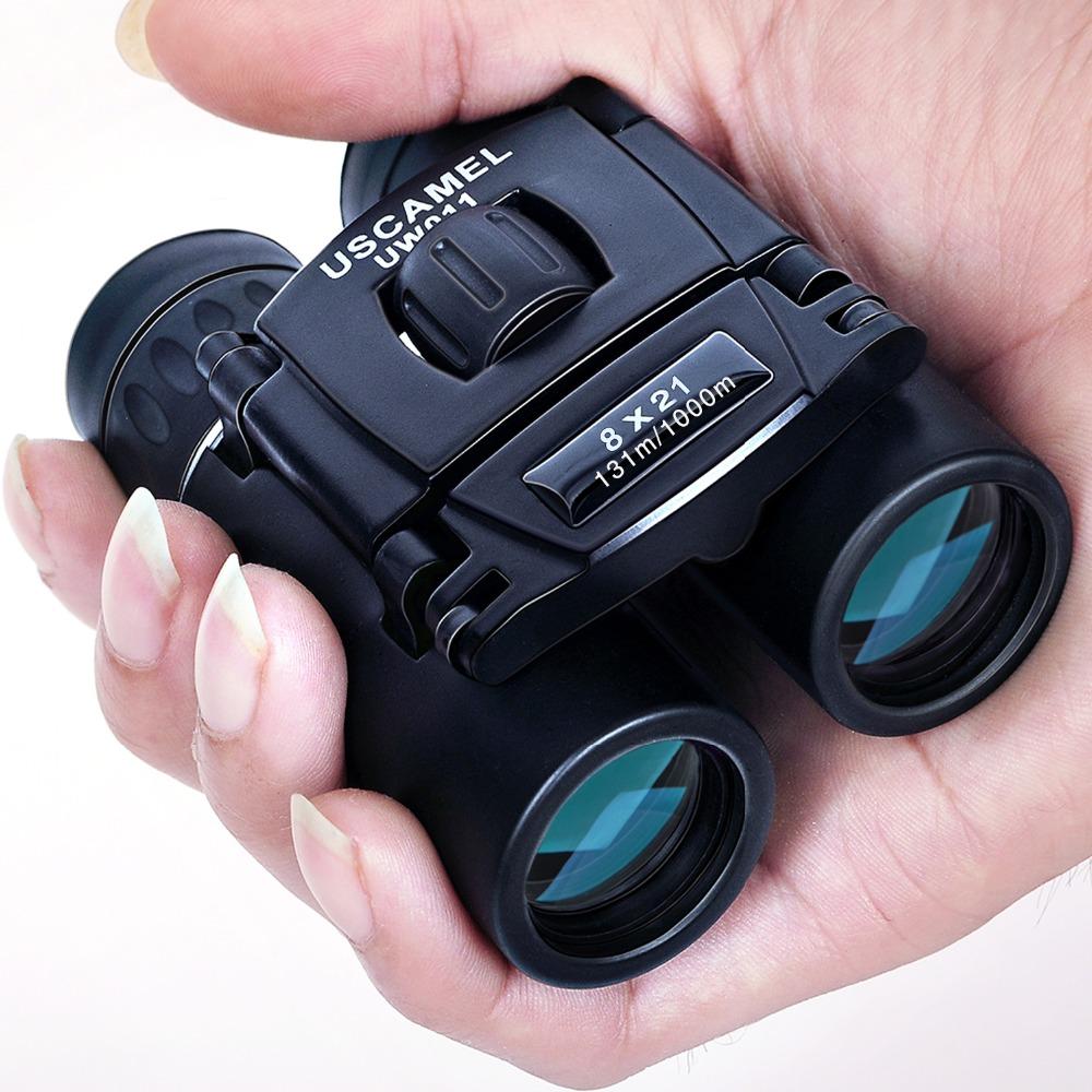 USCAMEL 8x21 Compact Zoom Binoculars Long Range 3000m Folding HD Powerful Mini Tele