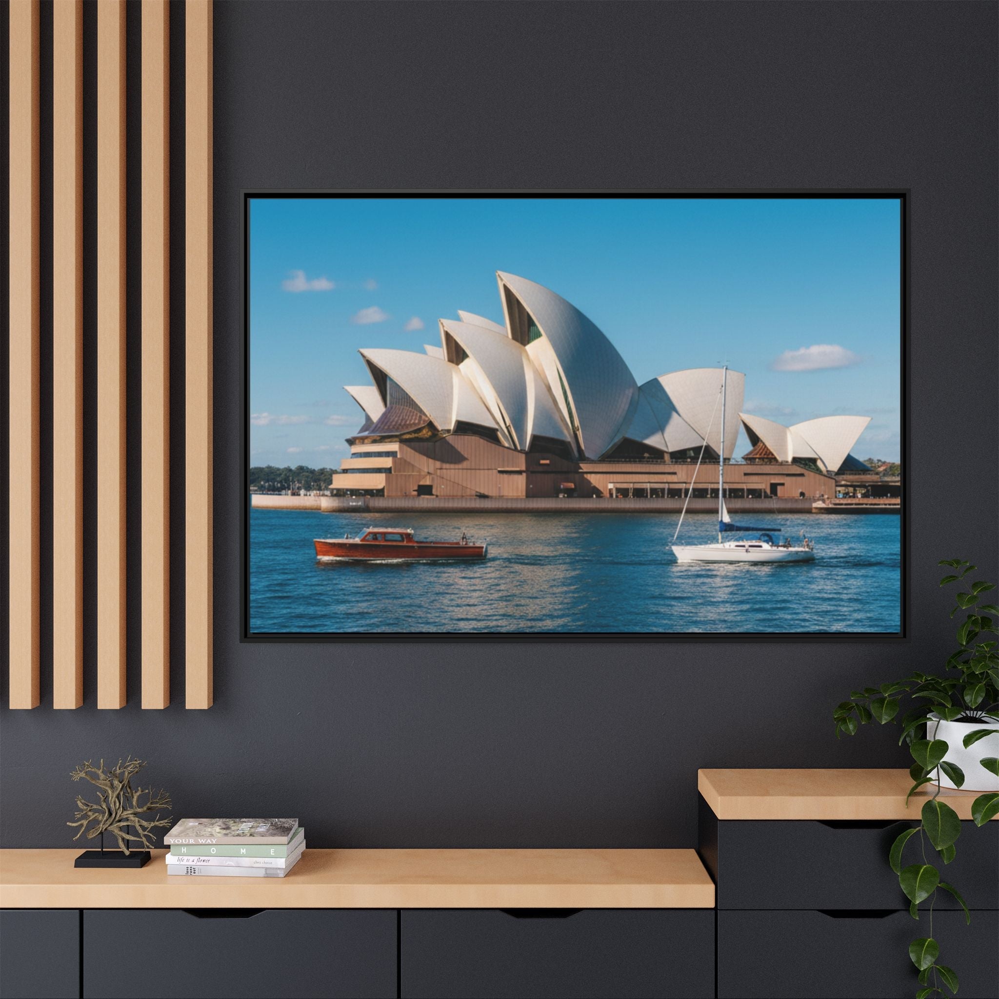 Australia Sydney Opera House Framed Canvas Print — Beautiful Picture