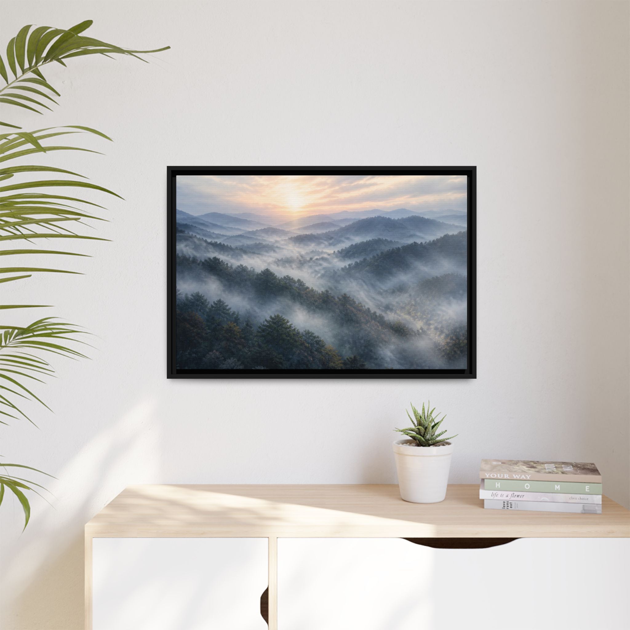 Smoky Mountains Mist Canvas Wall Art Print Ready to Hang