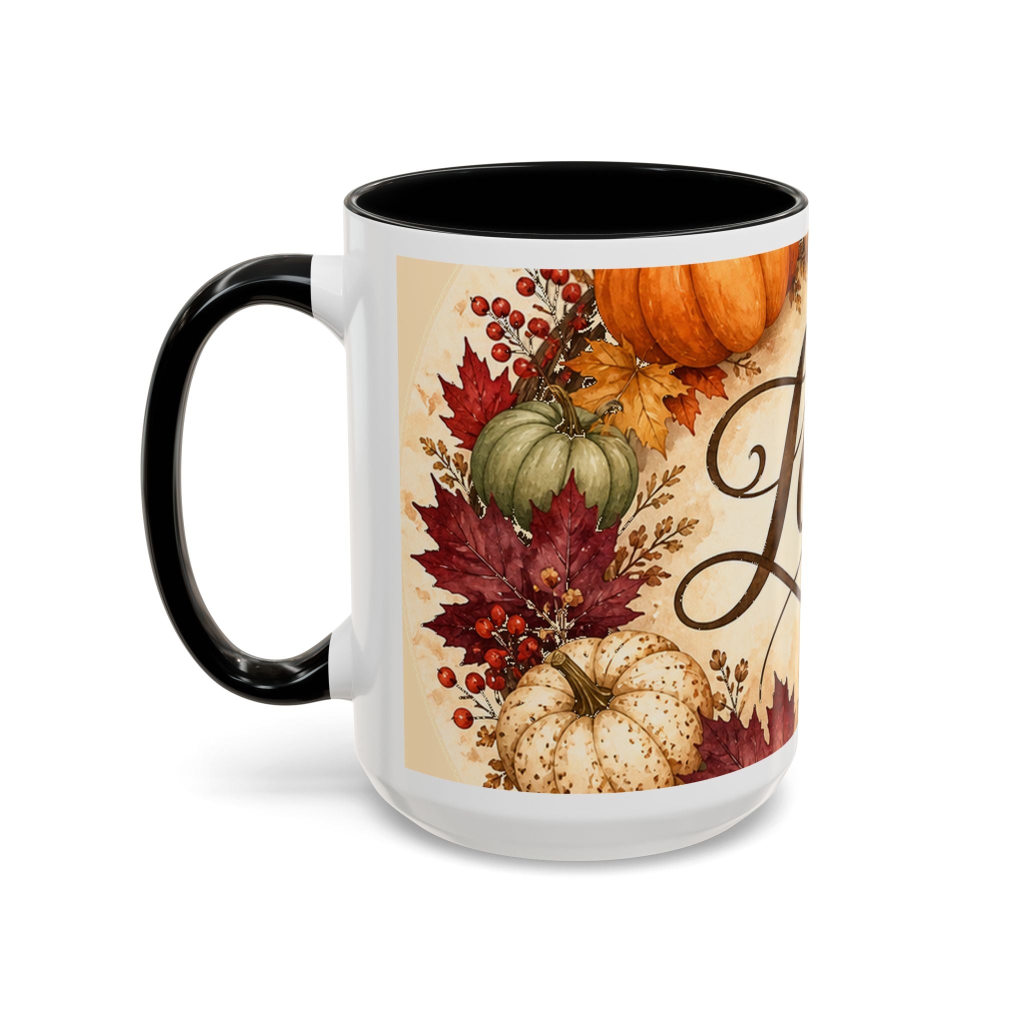 Autumn Pumpkin Love Large Coffee Mug 15oz Fall Thanksgiving Halloween Gift Mug
