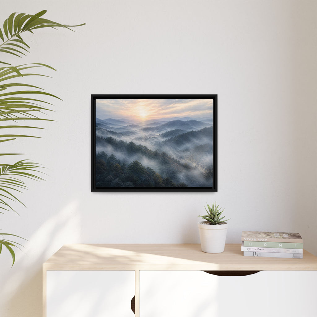 Smoky Mountains Mist Canvas Wall Art Print Ready to Hang