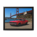 1967 Camaro SS - Stunning Camaro at Golden Gate Bridge - Framed Canvas