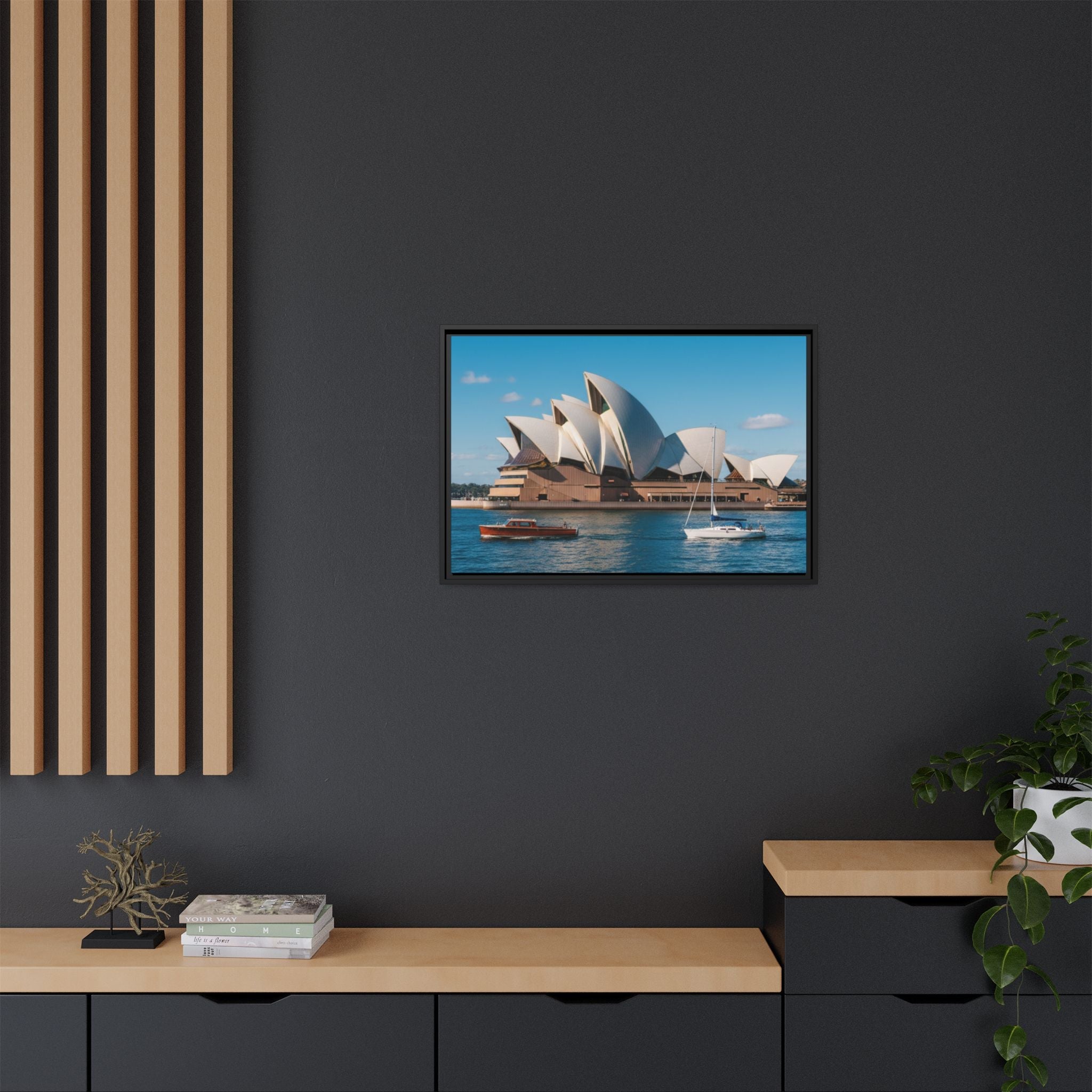 Australia Sydney Opera House Framed Canvas Print — Beautiful Picture