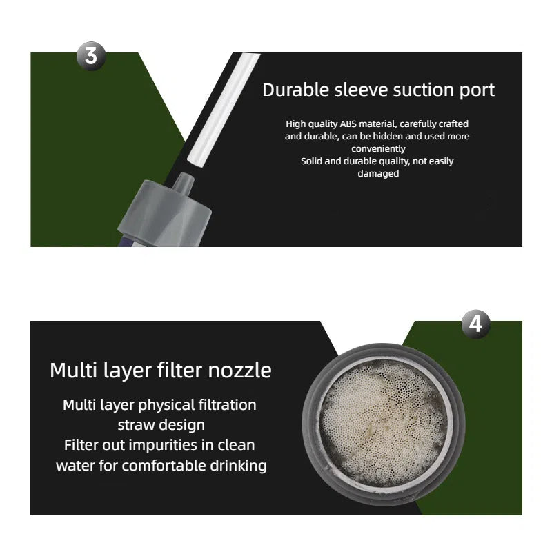 Outdoor Water Purifier Mini Filter Straw Outdoor Products Outdoor Survival Water Purification