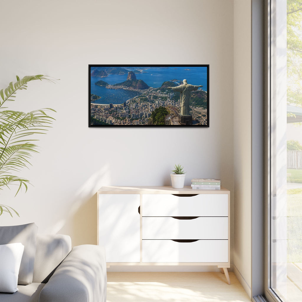 Rio de Janeiro Matte Canvas Print — Framed Wall Art of Christ the Redeemer & Sugarloaf Bay