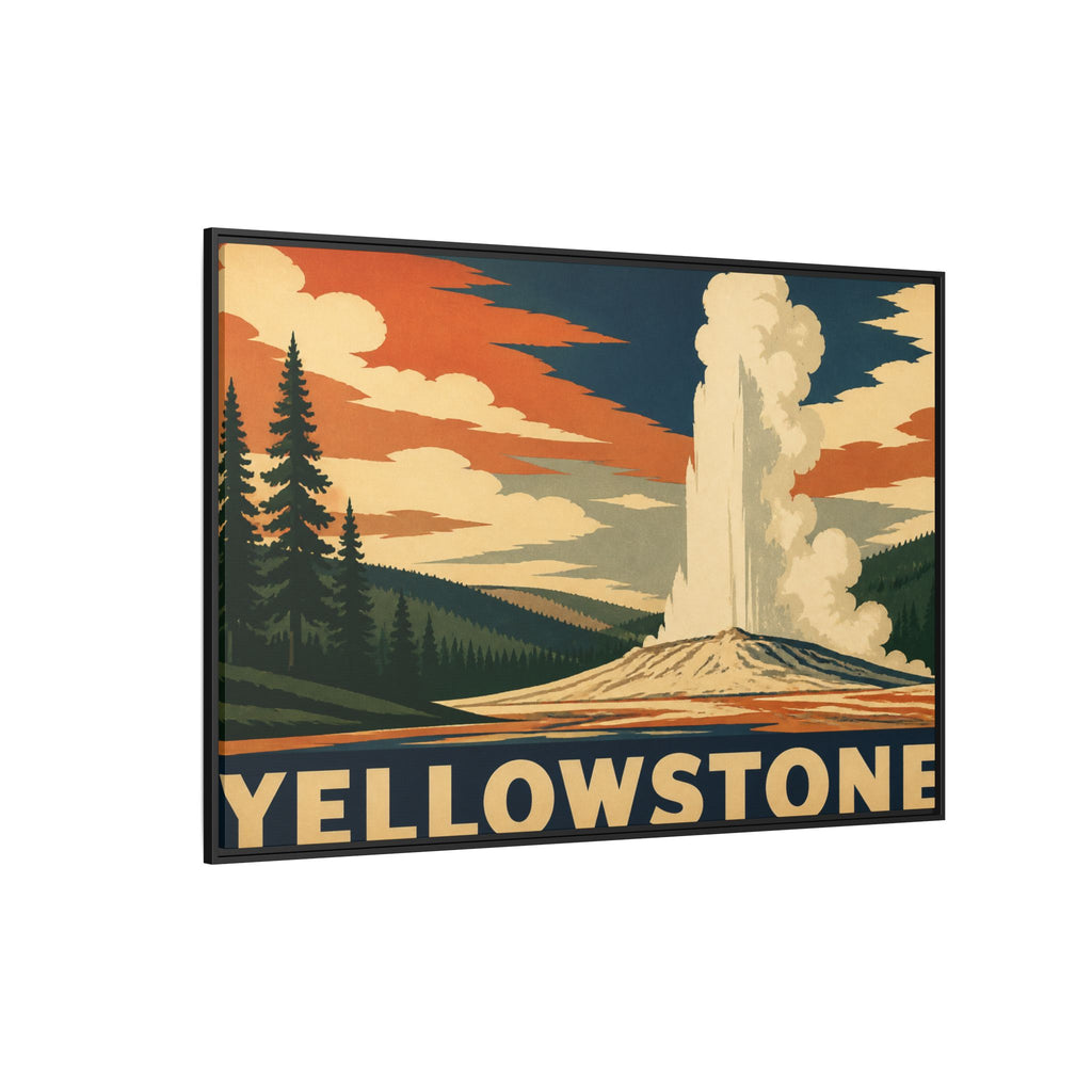 Yellowstone Vintage Travel Poster Canvas Wall Art Print Ready to Hang