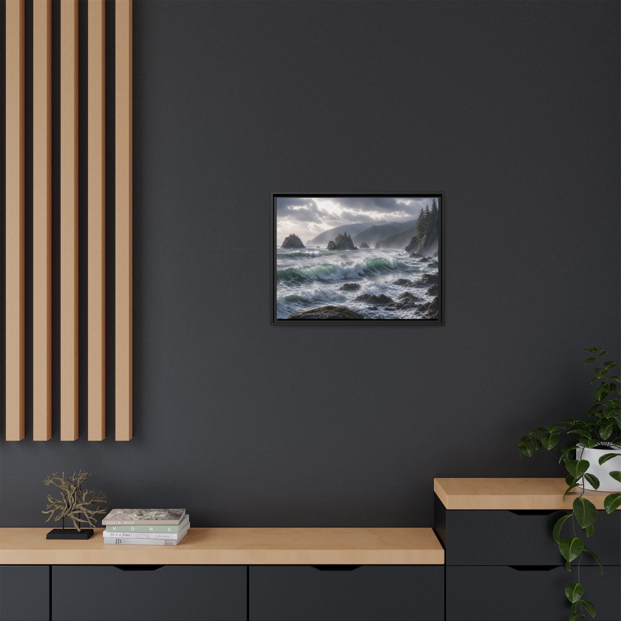 Oregon Coast Waves Canvas Wall Art Print Ready to Hang