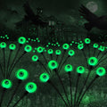 Halloween Decorations Outdoor Solar Scary Eyeball Lights,2PACKS 12LED Green